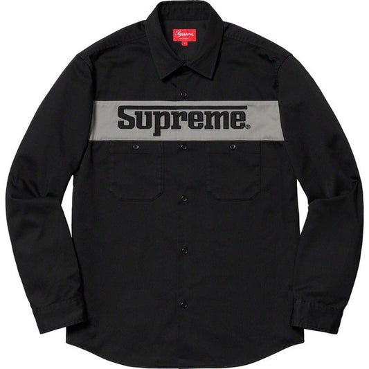 Camisa de trabajo Supreme Racing Logo SS19 Negra Talla M