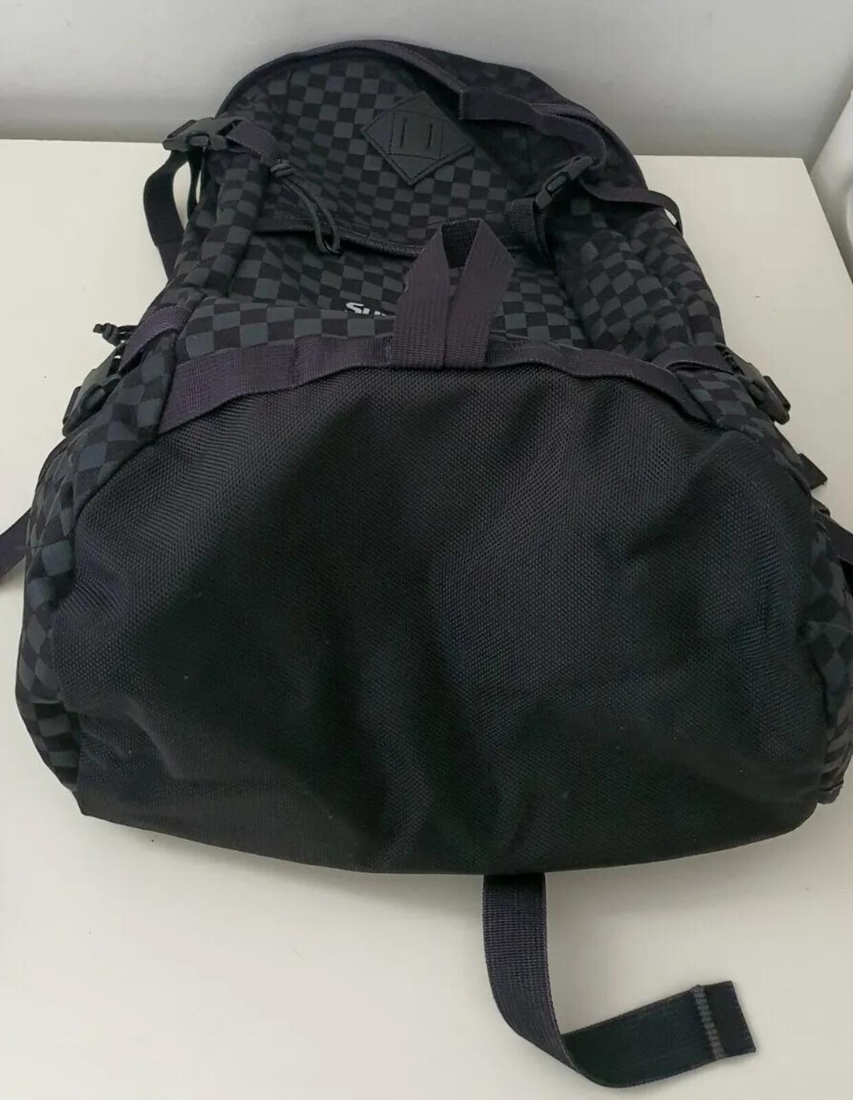 FW11 Supreme Printed Check backpack box logo bag Checkered vintage Rare Black