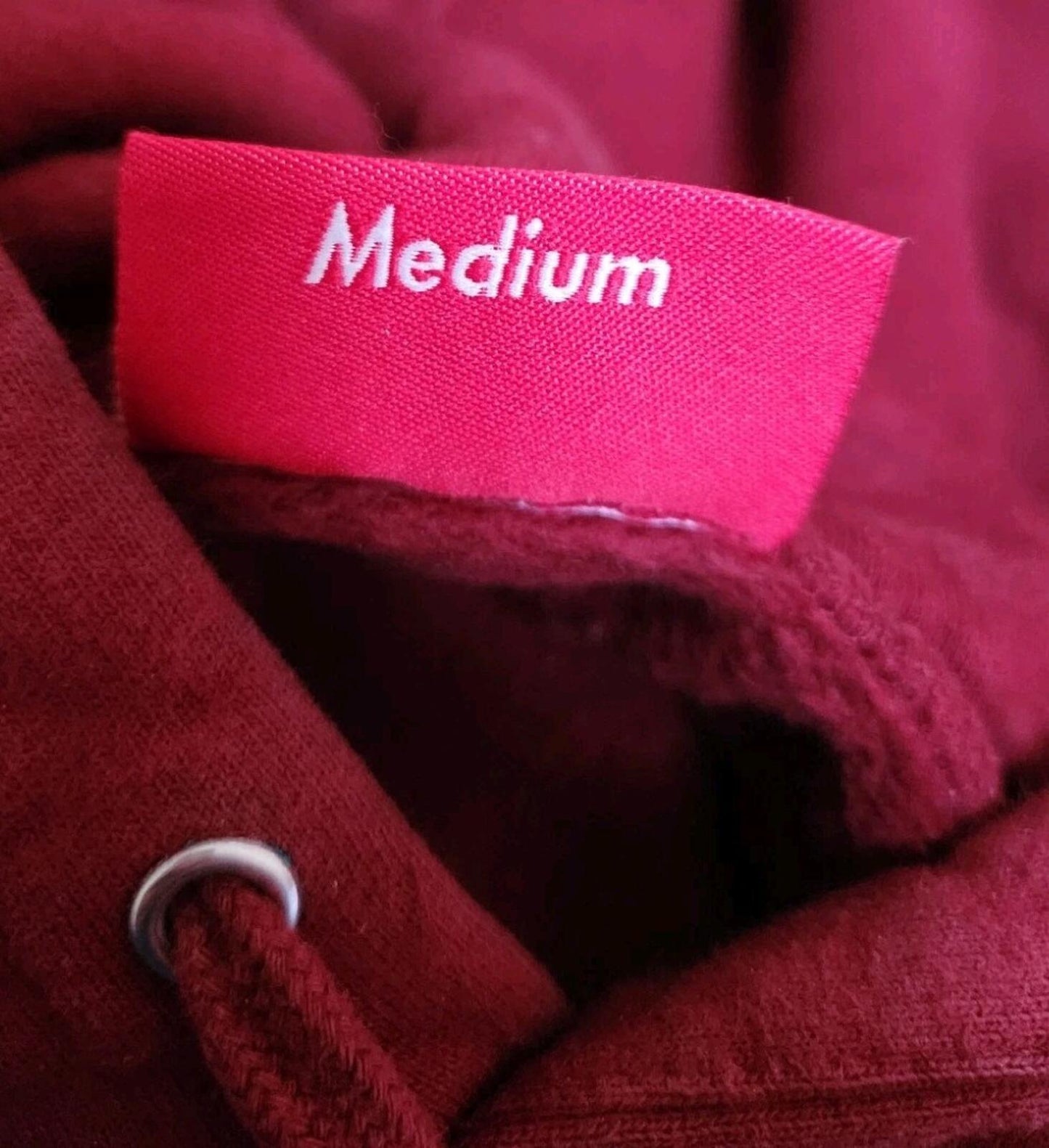 FW19 Supreme Rhinestone Script hooded sweatshirt size M medium hoodie cardinal
