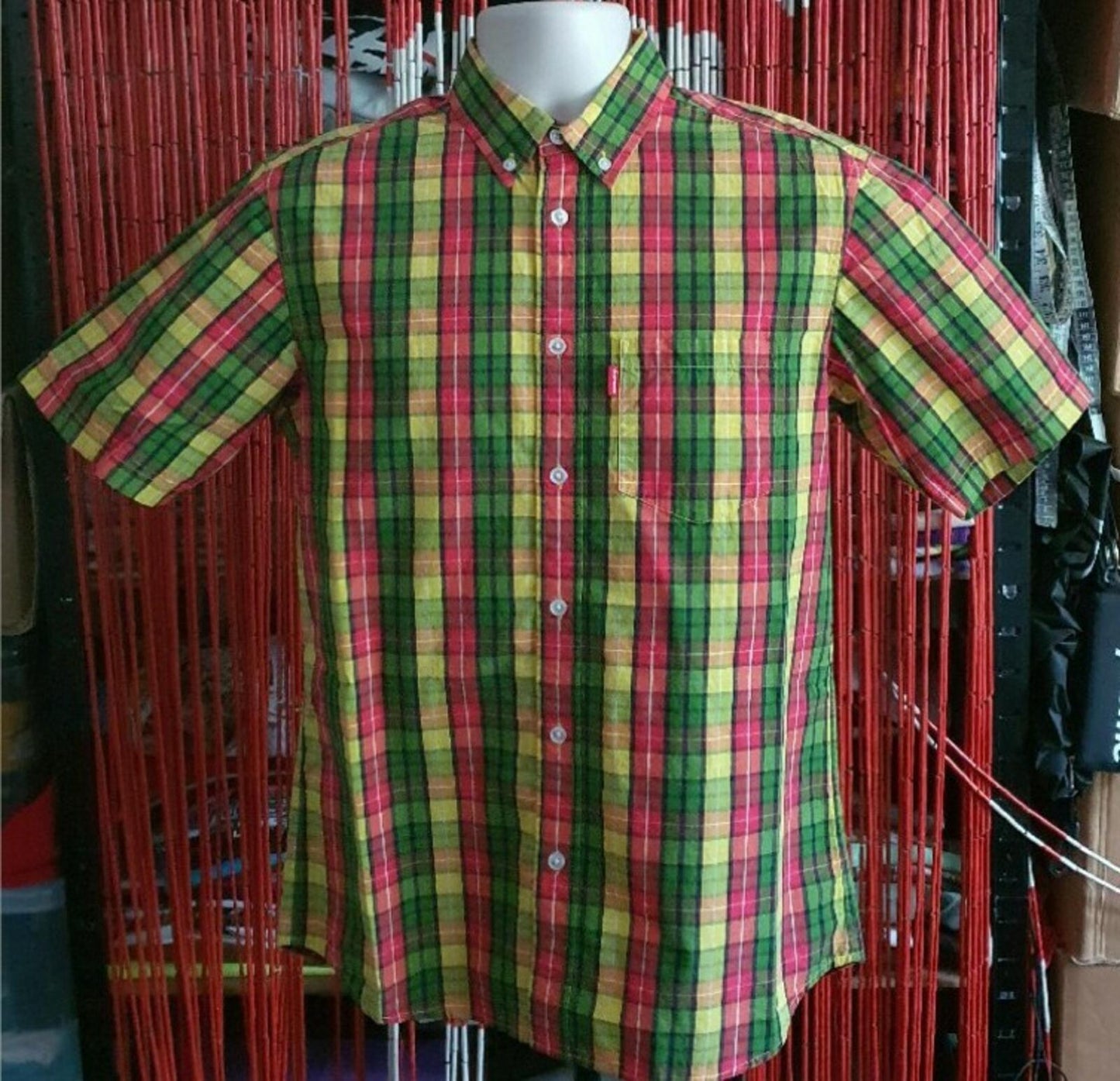 SS10 Supreme Factory Plaid S/S Shirt Multicolor Tartan Size S
