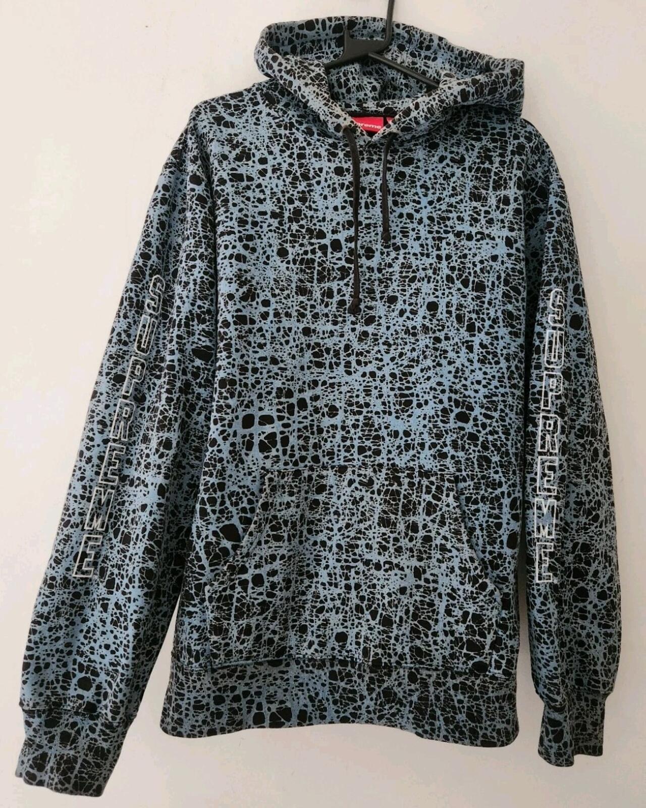 SS19 Supreme Marble hooded sweatshirt size XL hoodie blue