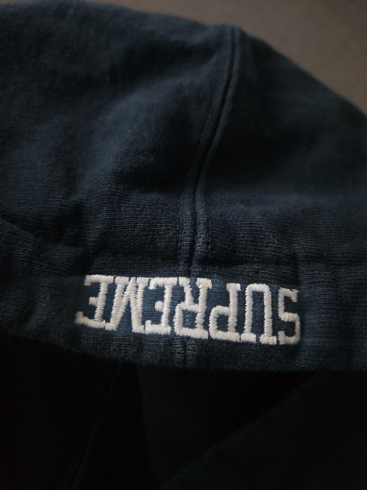 FW13 Supreme Flags Pullover navy hooded sweatshirt size M medium vintage hoodie