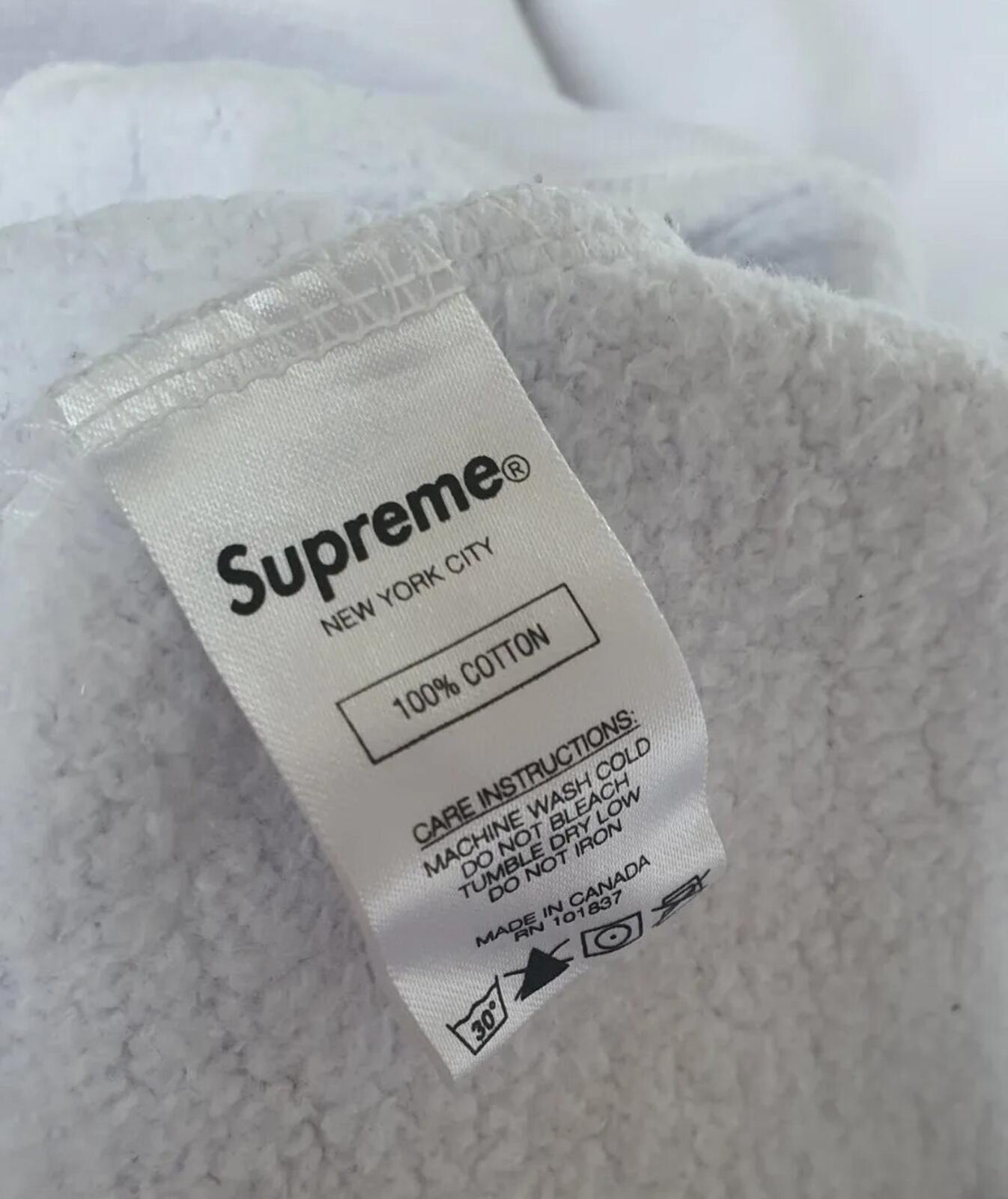 FW20 Supreme Side Logo Crewneck Weiß Größe XL