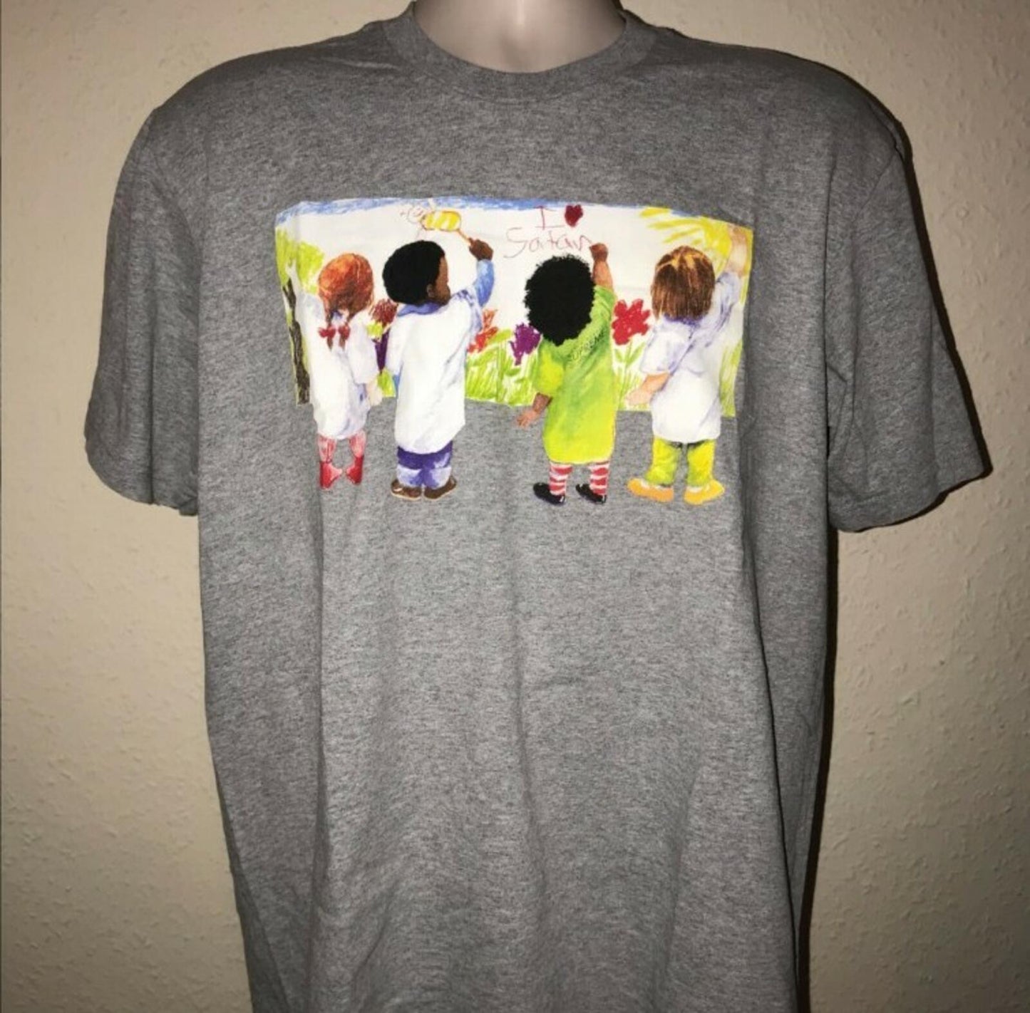 SS19 Supreme Kids Tee Heather Grey Size M
