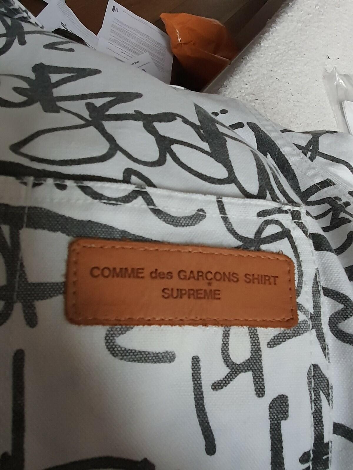Abrigo de lona estampado FW18 Supreme x Comme Des Garcons Shirt