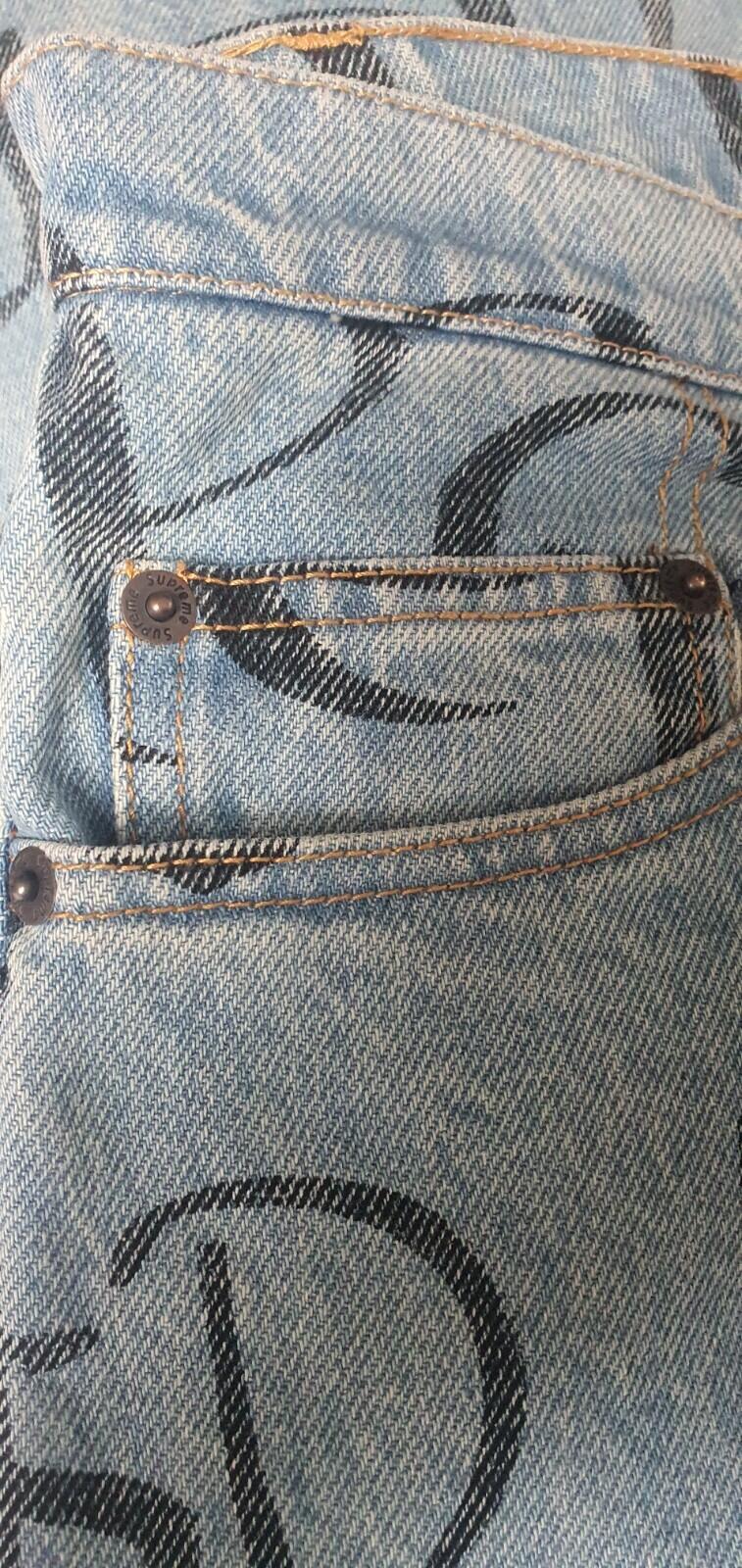 FW22 Supreme Black Ark Regular Jeans 32 W32 L32 blue denim