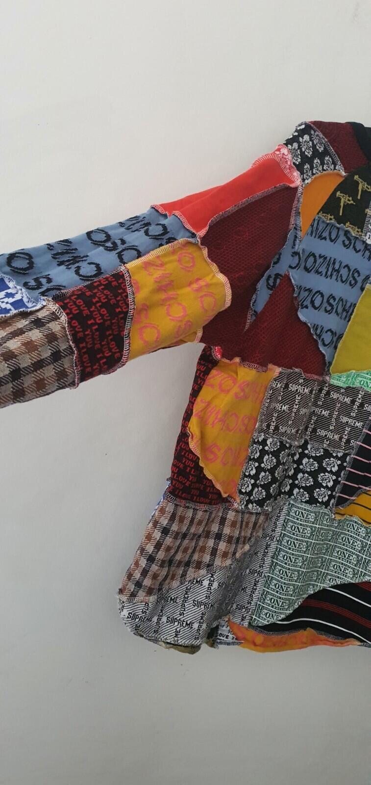 SS23 Supreme Patchwork Jacquard L/S top Jumper Crewneck Size XL 2XL XXL
