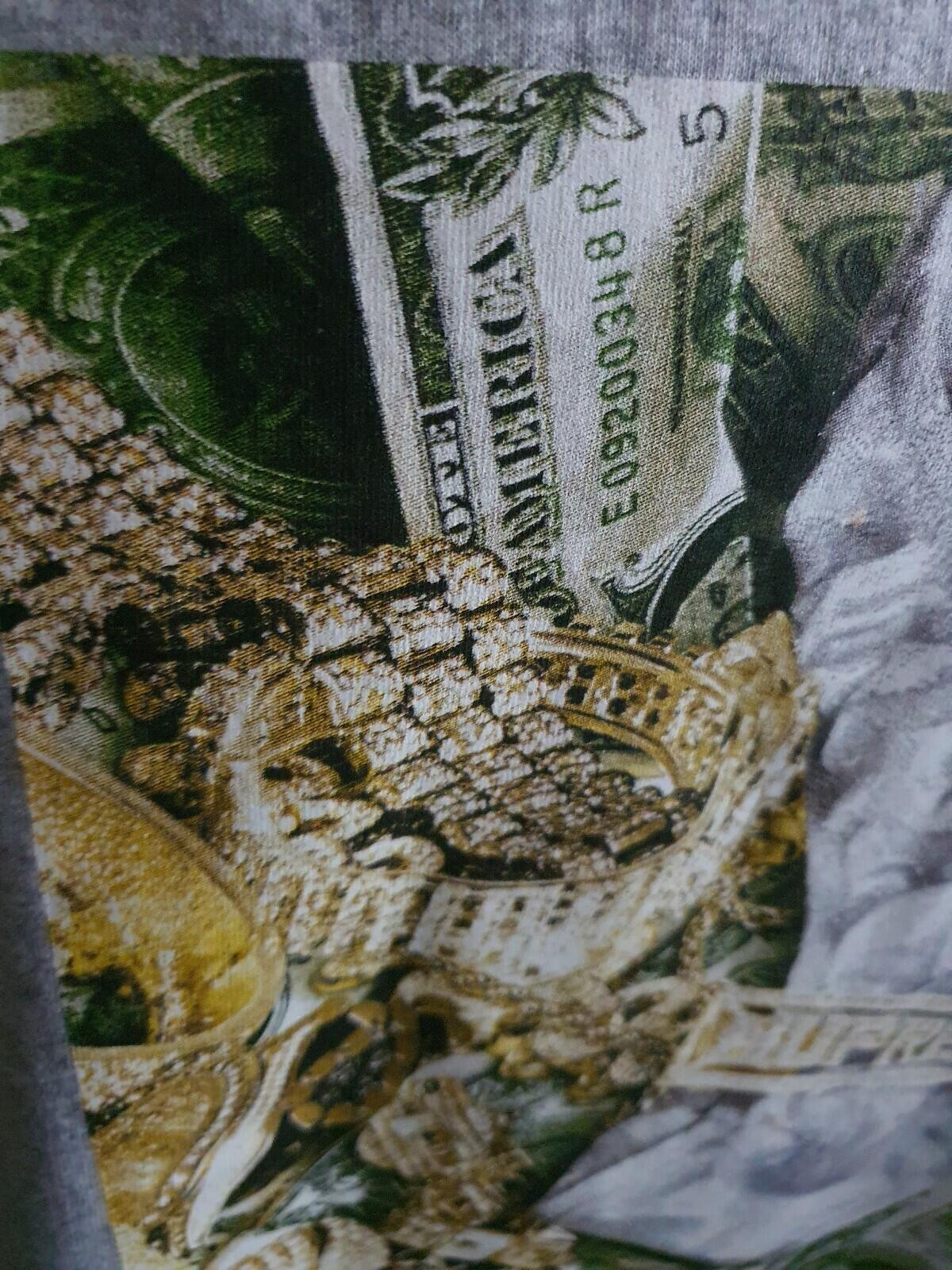 SS20 Supreme Bling camiseta gris jaspeado talla L grande