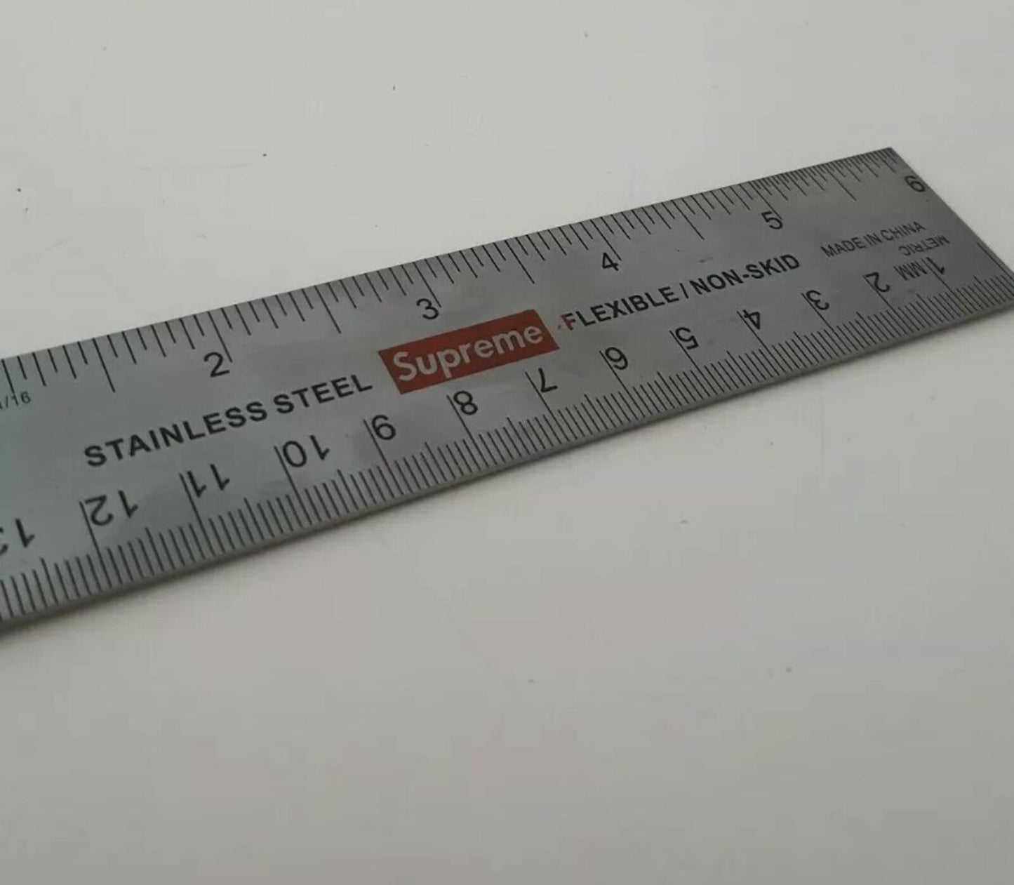 FW11 Supreme Stainless Steel Ruler vintage 2011 accessory small box logo Rare