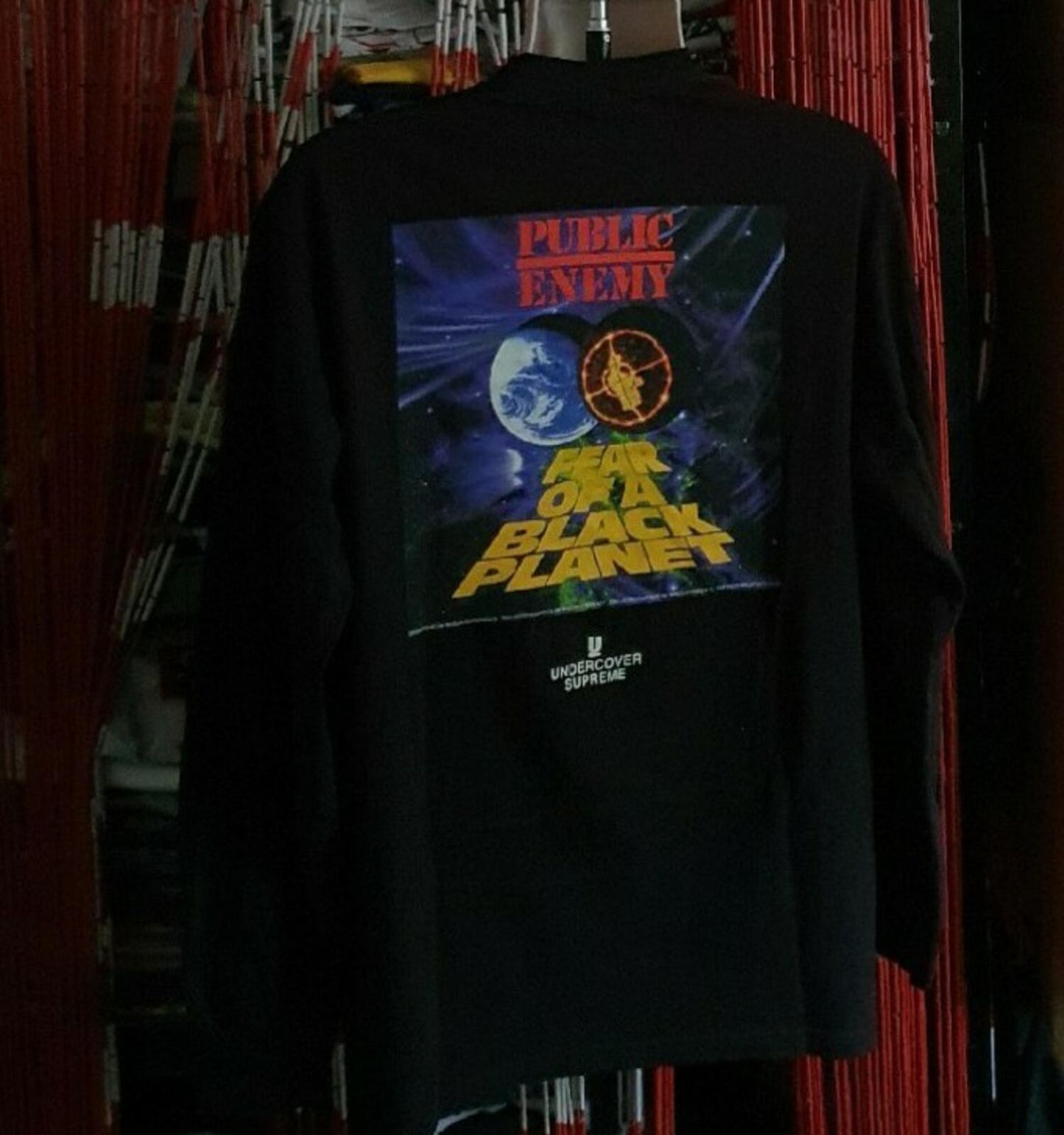 SS18 Supreme x Undercover x Public Enemy Counterattack L/S Tee Black Size L