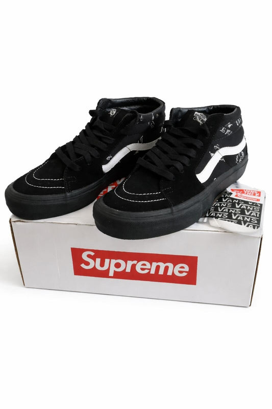 FW15 Supreme Vans Eat Me Sk8-Mid  1/1 factory defect Black Size UK 8 US 9 EUR 42