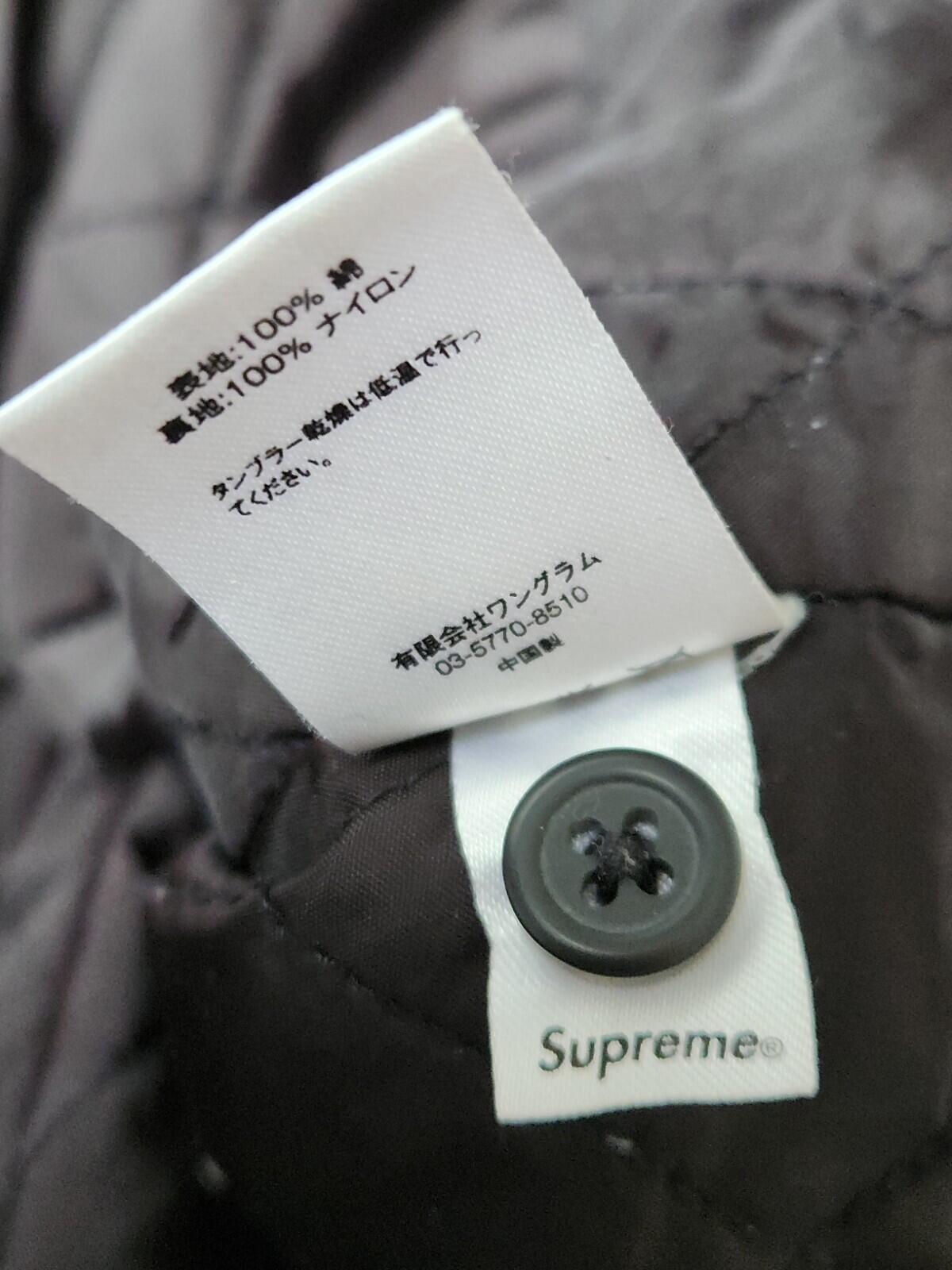FW16 Supreme Quilted Flannel Shirt Size S Small Plaid White