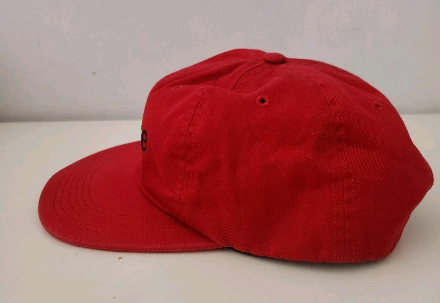 SS16 Supreme Twill Classic Logo 6-Panel Red Cap Hat