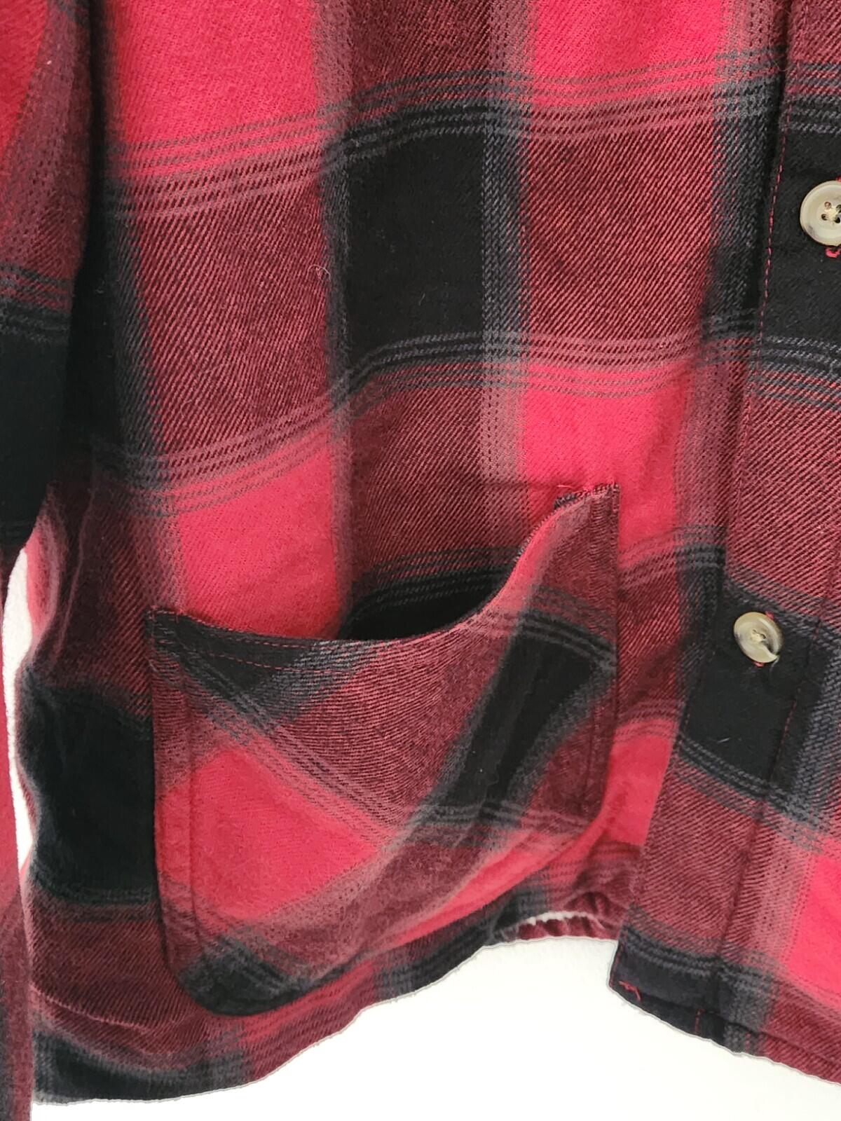 FW17 Supreme Buffalo Plaid Sherpa Lined Chore Shirt Size M Medium Red