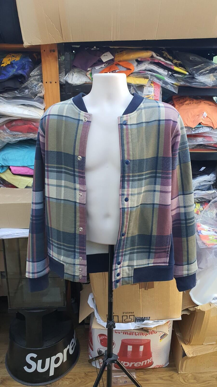 FW14 Supreme Plaid Varsity Jacket Size M