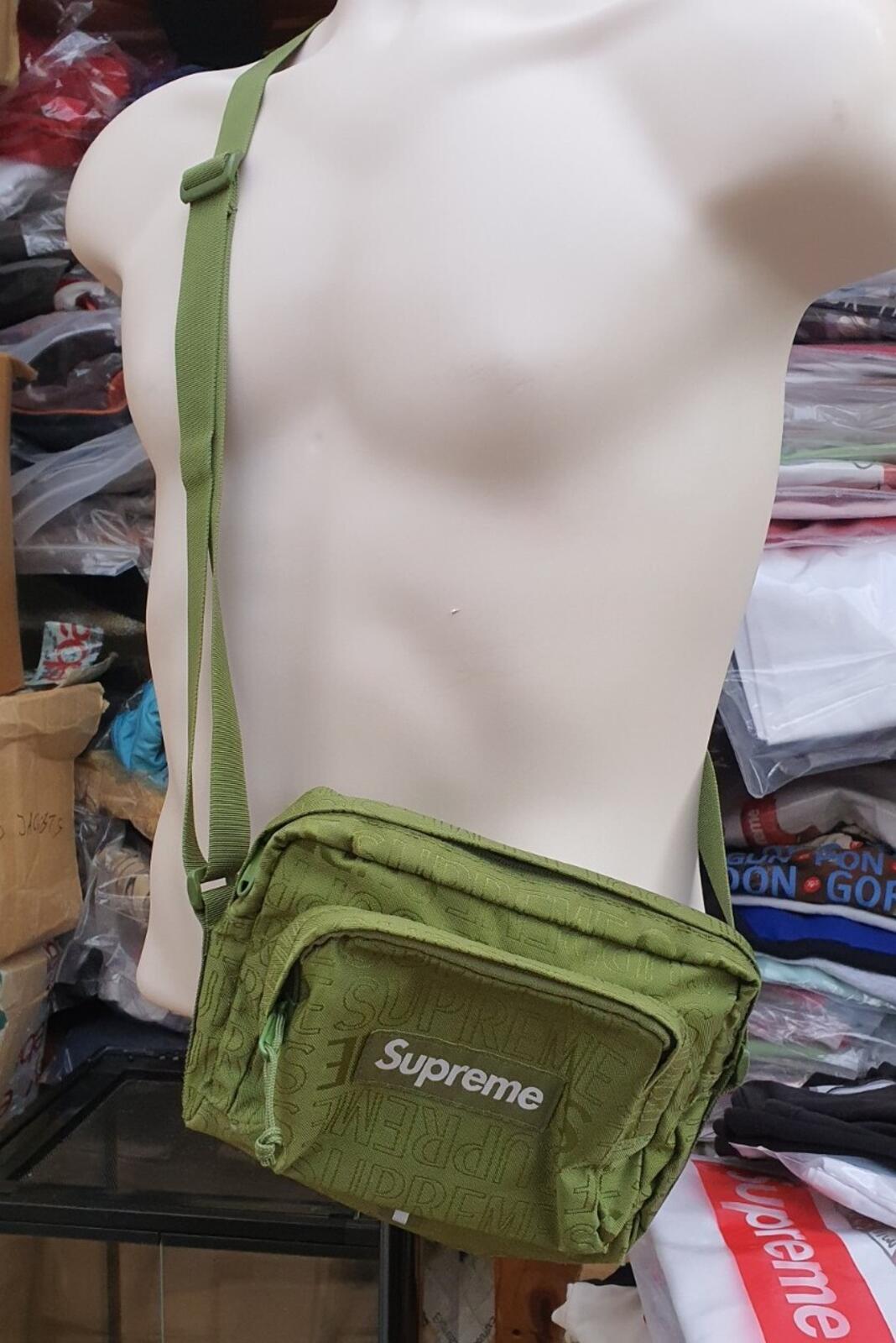 SS19 Supreme olive shoulder bag cordura fabric green