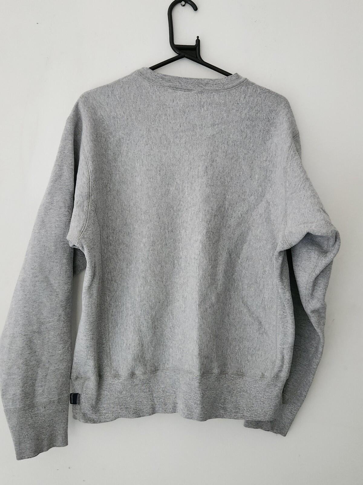 1996 Supreme Crewneck Medium Grey Sweatshirt Orange Blue Logo Vintage Grail