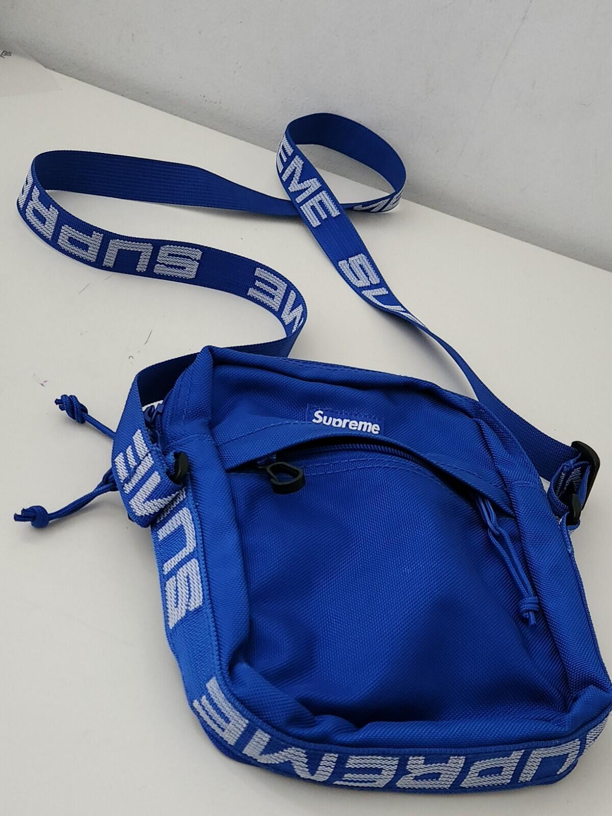 SS18 Supreme shoulder bag royal Cordura Fabric blue