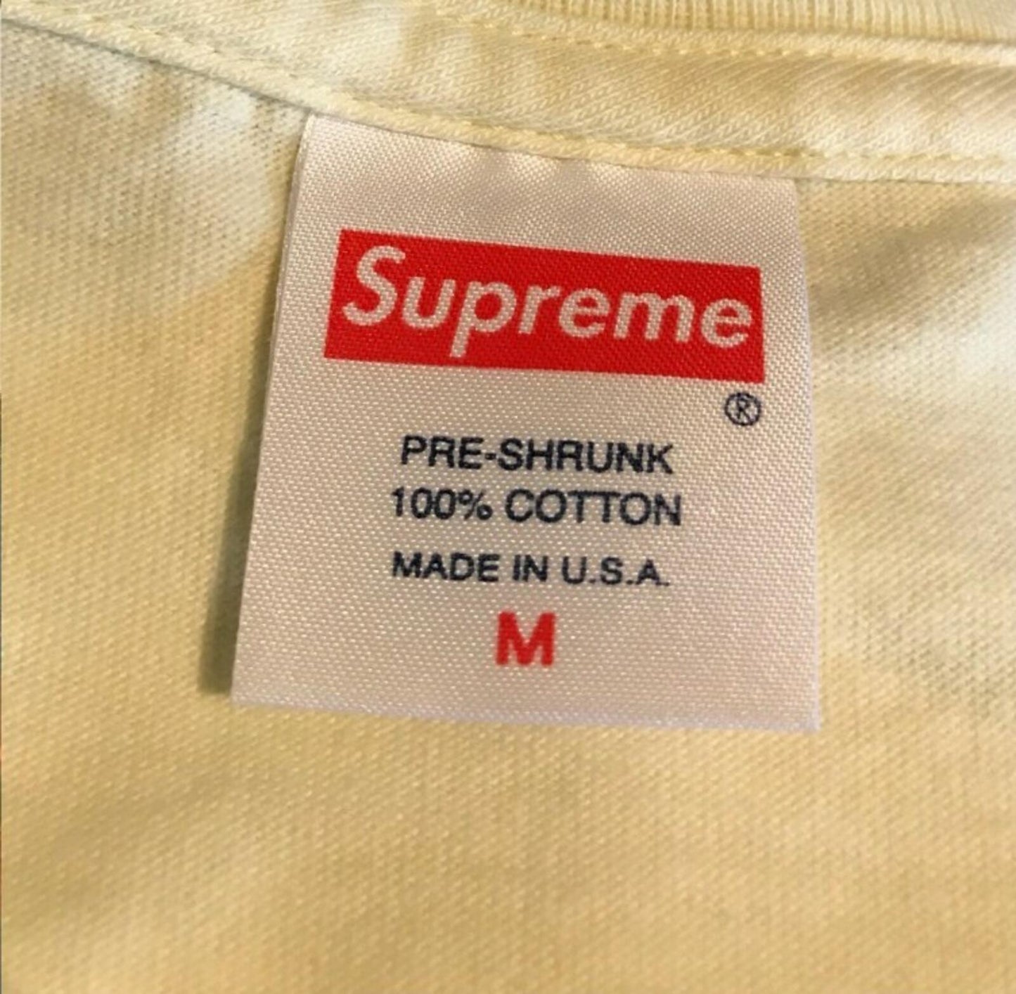 SS15 Supreme x Neil Young Photo Tee Palm Yellow Size M