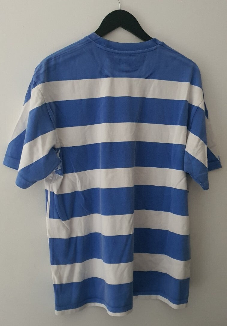 SS21 Supreme Printed Stripe S/S Top Tee Blue Size S