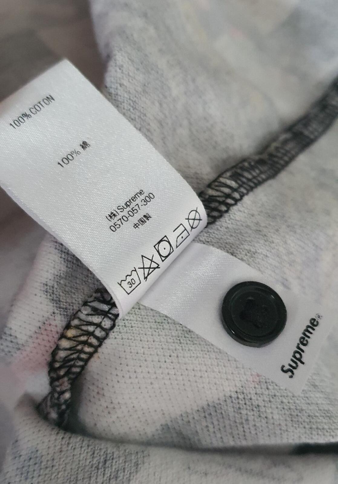 Camisa Polo Etiquetas Supreme SS21 Negra Talla M