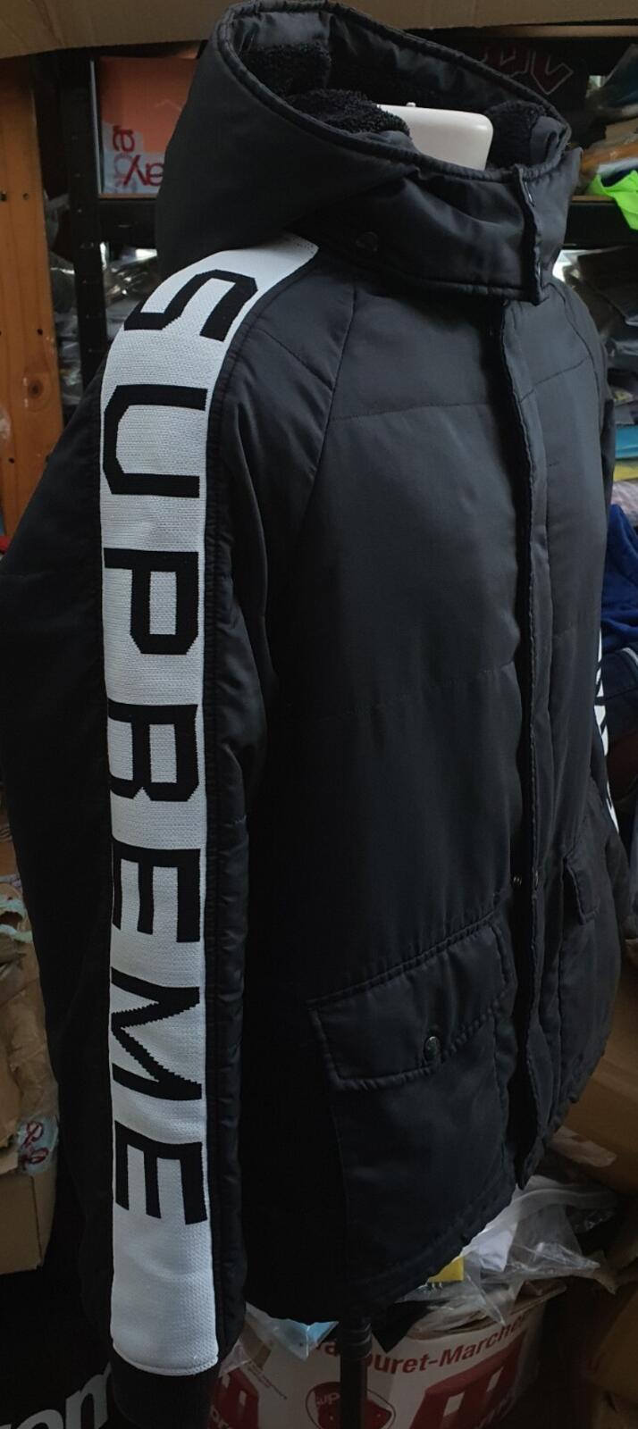 FW14 Supreme Daytona Pile Lined jacket Size M Medium black Vintage Rare 2014