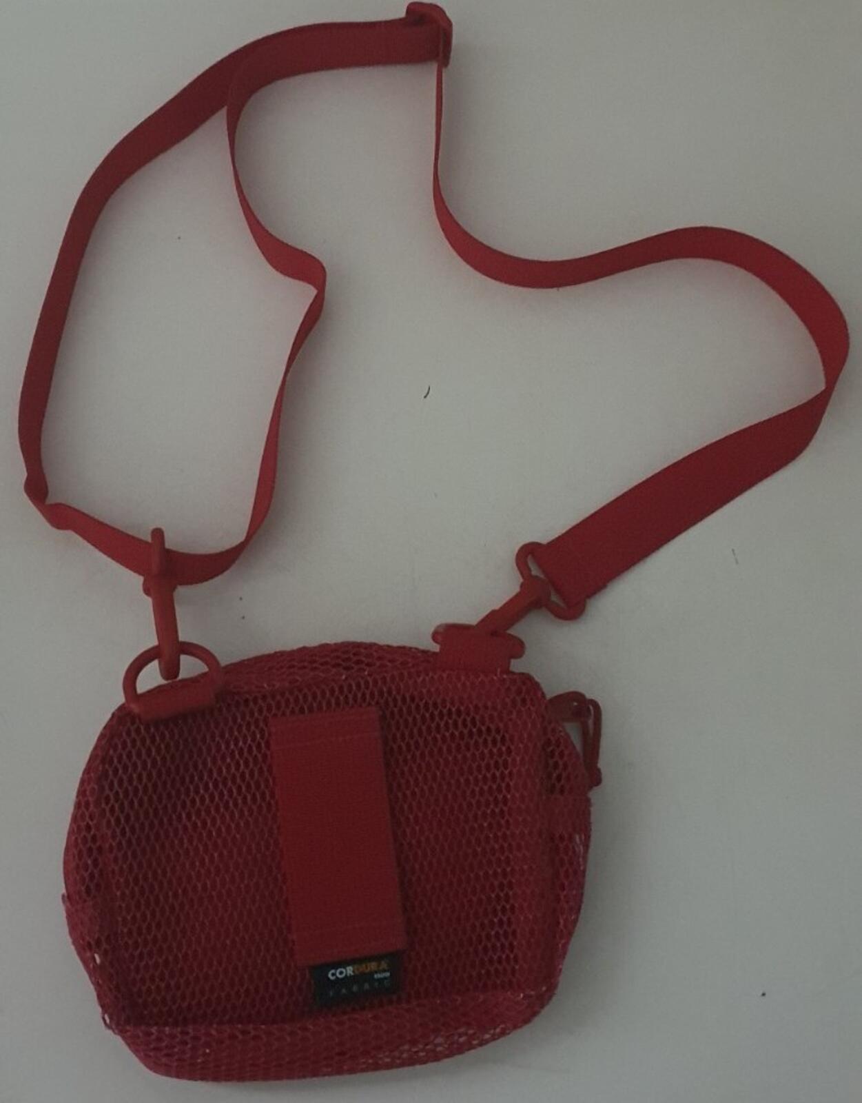 SS20 Supreme kleine Umhängetasche rot Cordura-Gewebe Mesh 3M reflektierender Text