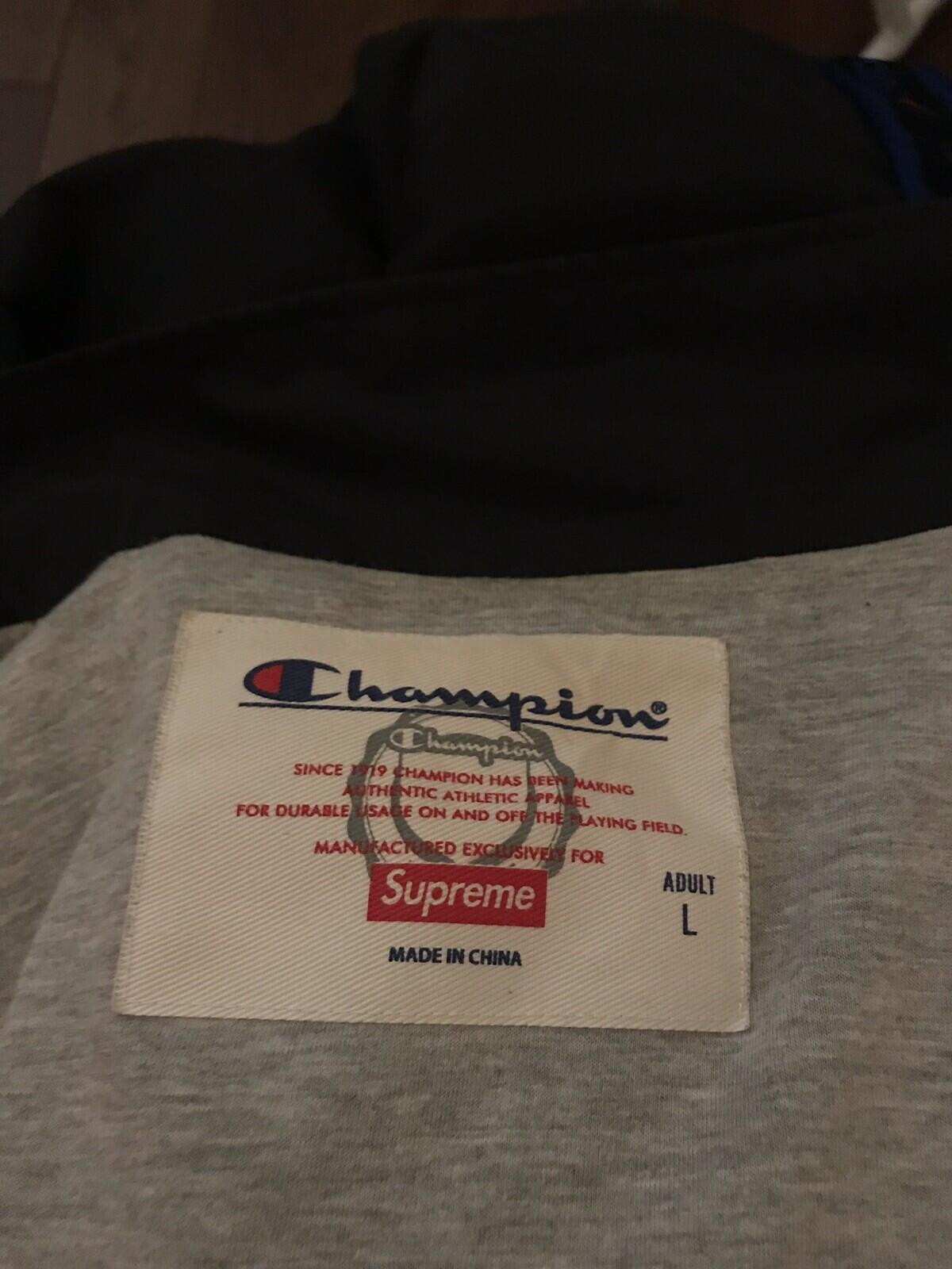 FW14 Supreme x Champion black track jacket Size L Large