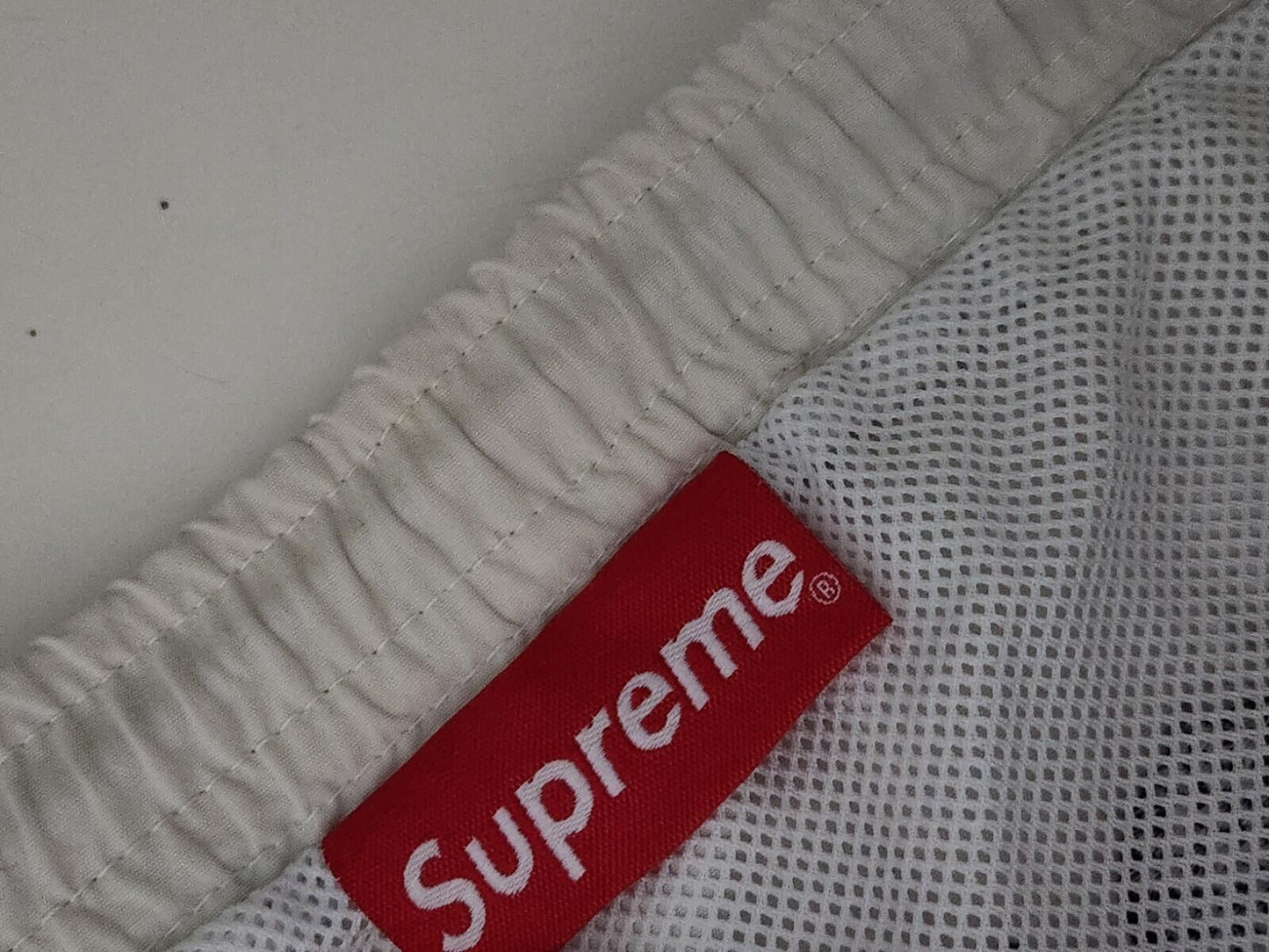 SS17 Supreme Split Logo Water Short Nylon Shorts Größe L Groß Blau Weiß