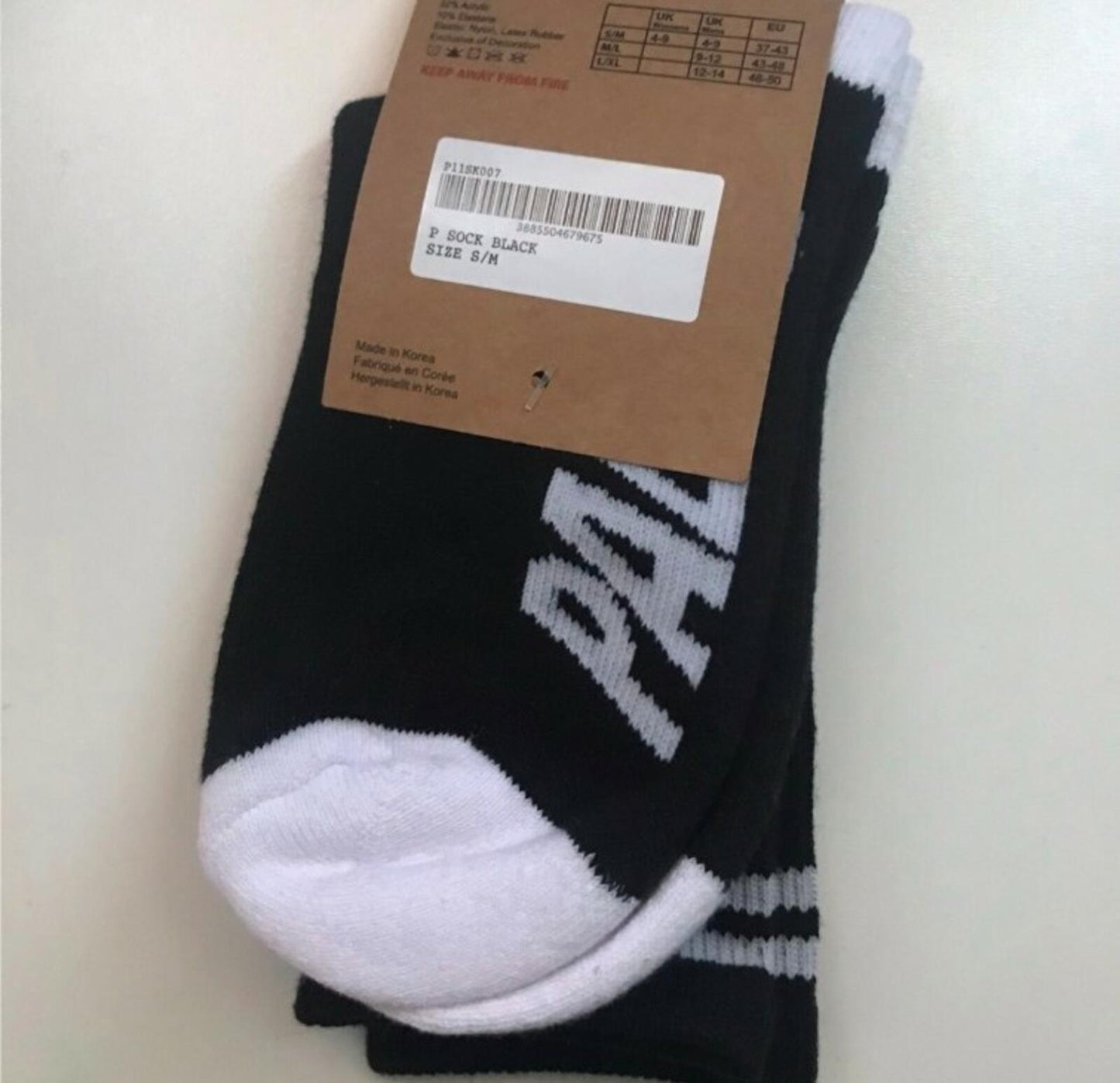 AW17 Palace P Socks black Socken Gr. S/M klein / mittel Neu