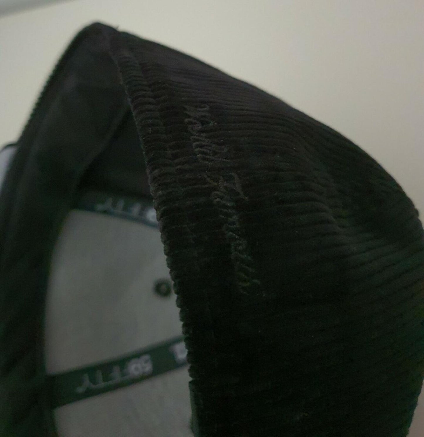 FW15 Supreme Box Logo 59Fifty New Era Corduroy Black hat Size 7 1/2