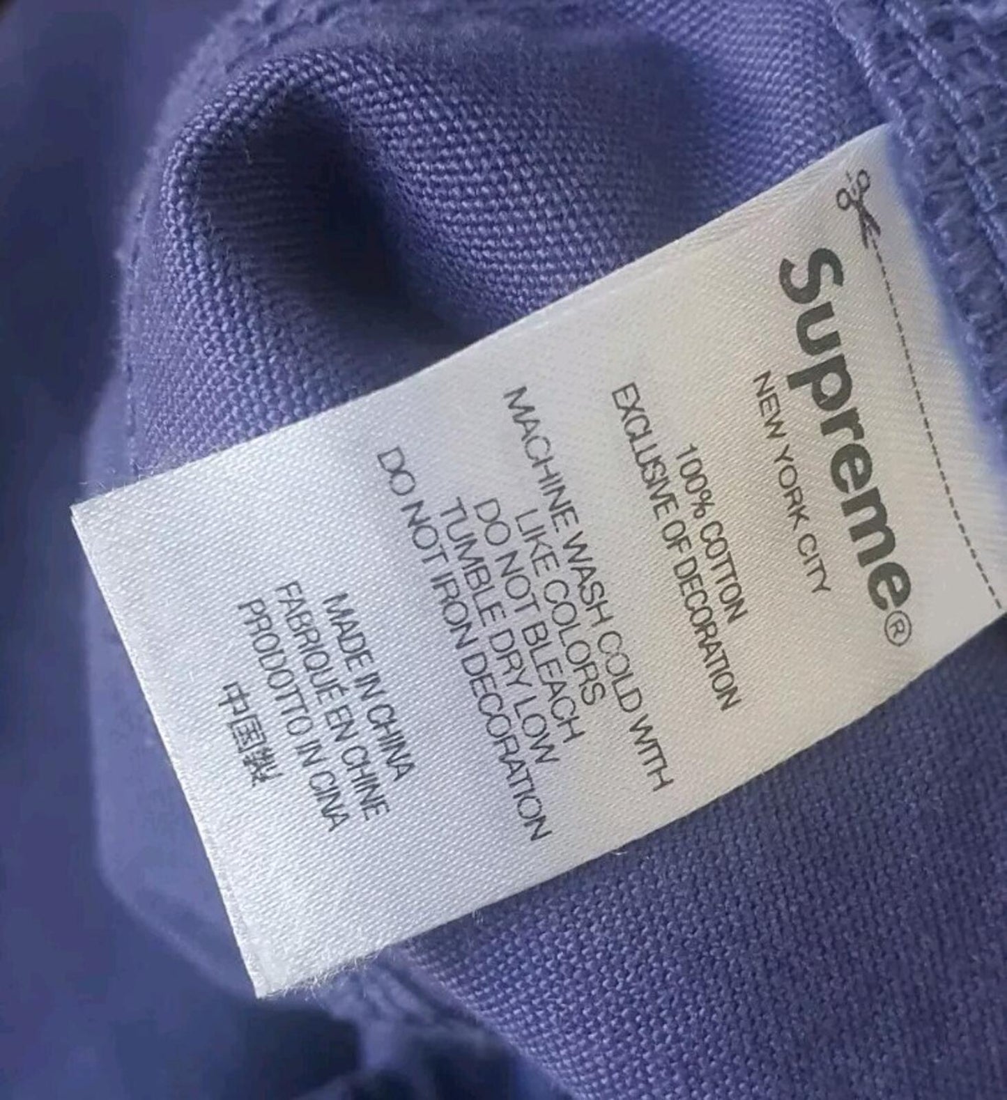 FW22 Supreme Cinch Cotton Pant Violet Size 32 M