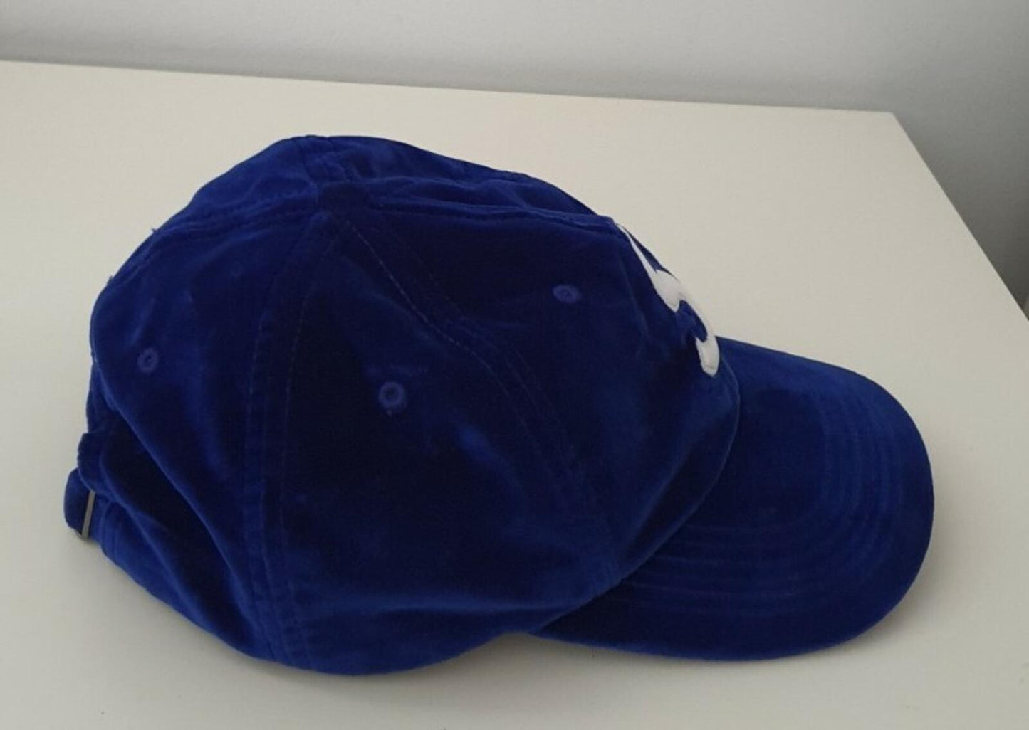FW20 Supreme S Logo Velvet 6-panel Cap Royal