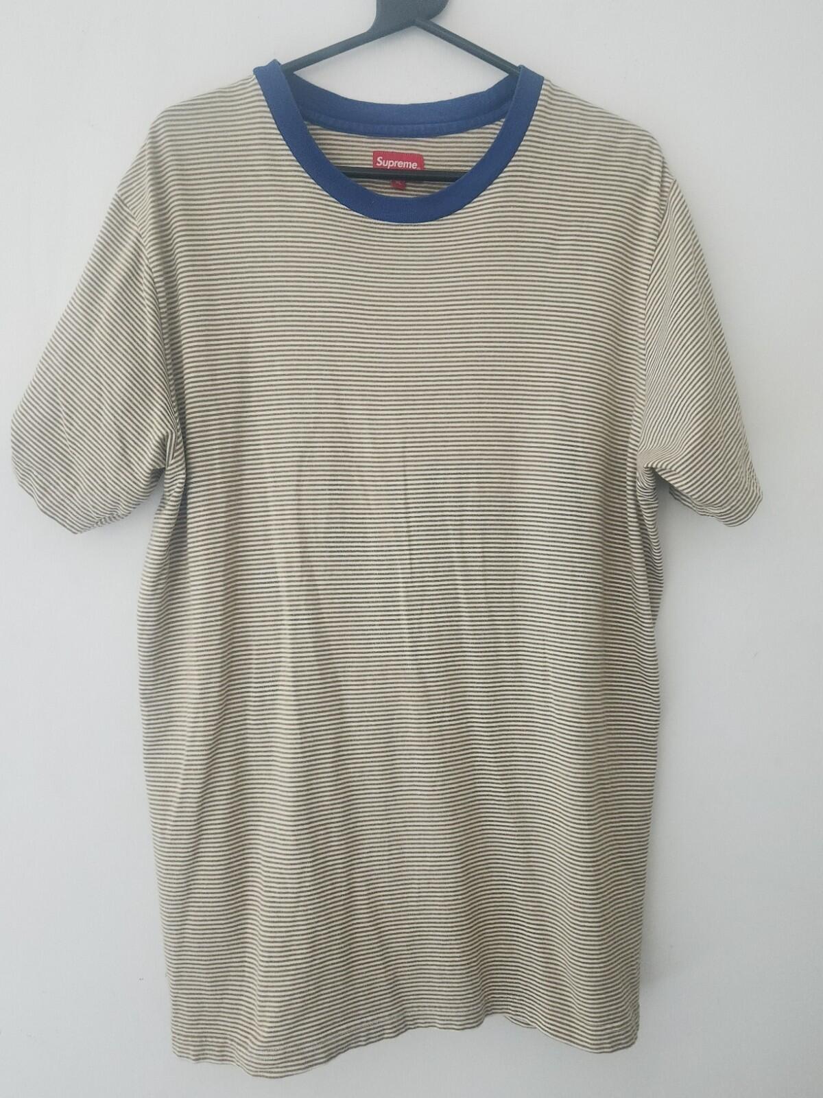 SS17 Supreme Micro Stripe tee T-shirt size XL