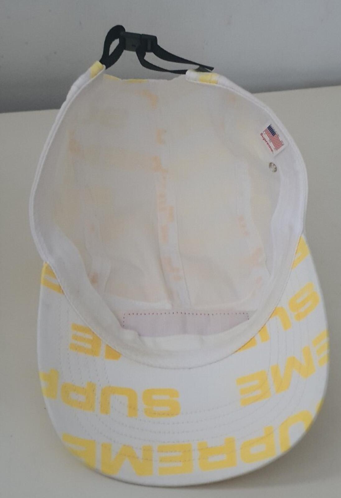 FW20 Supreme Reactive Print Camp Cap White