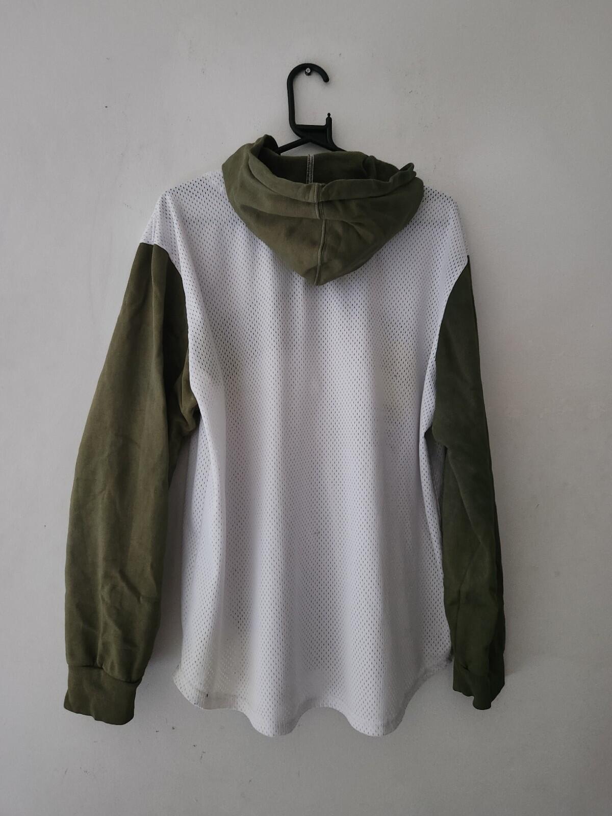 SS20 Supreme Hooded L/S Baseball-Trikot GEFÄRBT olive Größe L Großes Oberteil