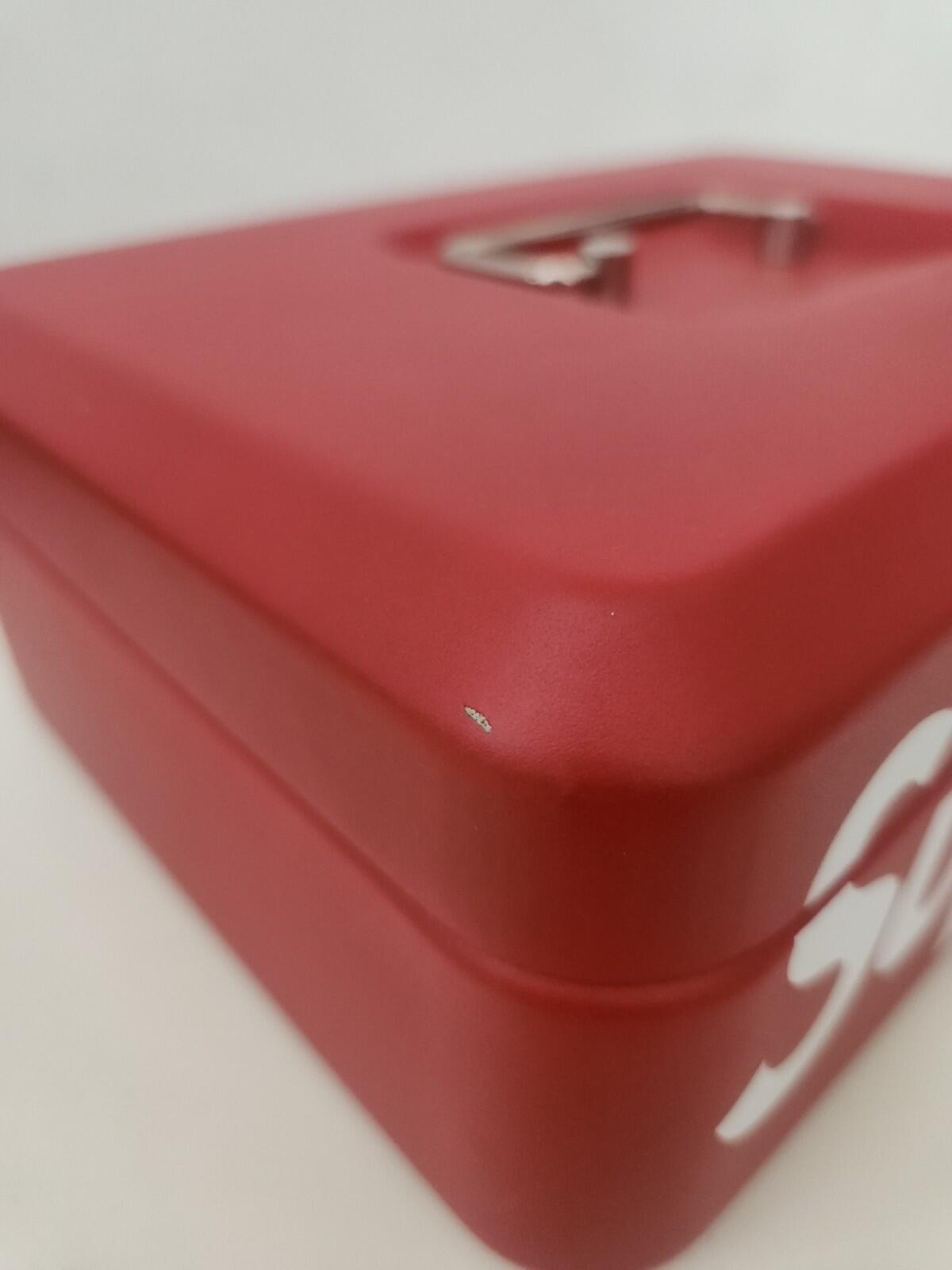 FW17 Supreme lock box red metal 2 keys Accessory Storage Red Powder Coated Iron