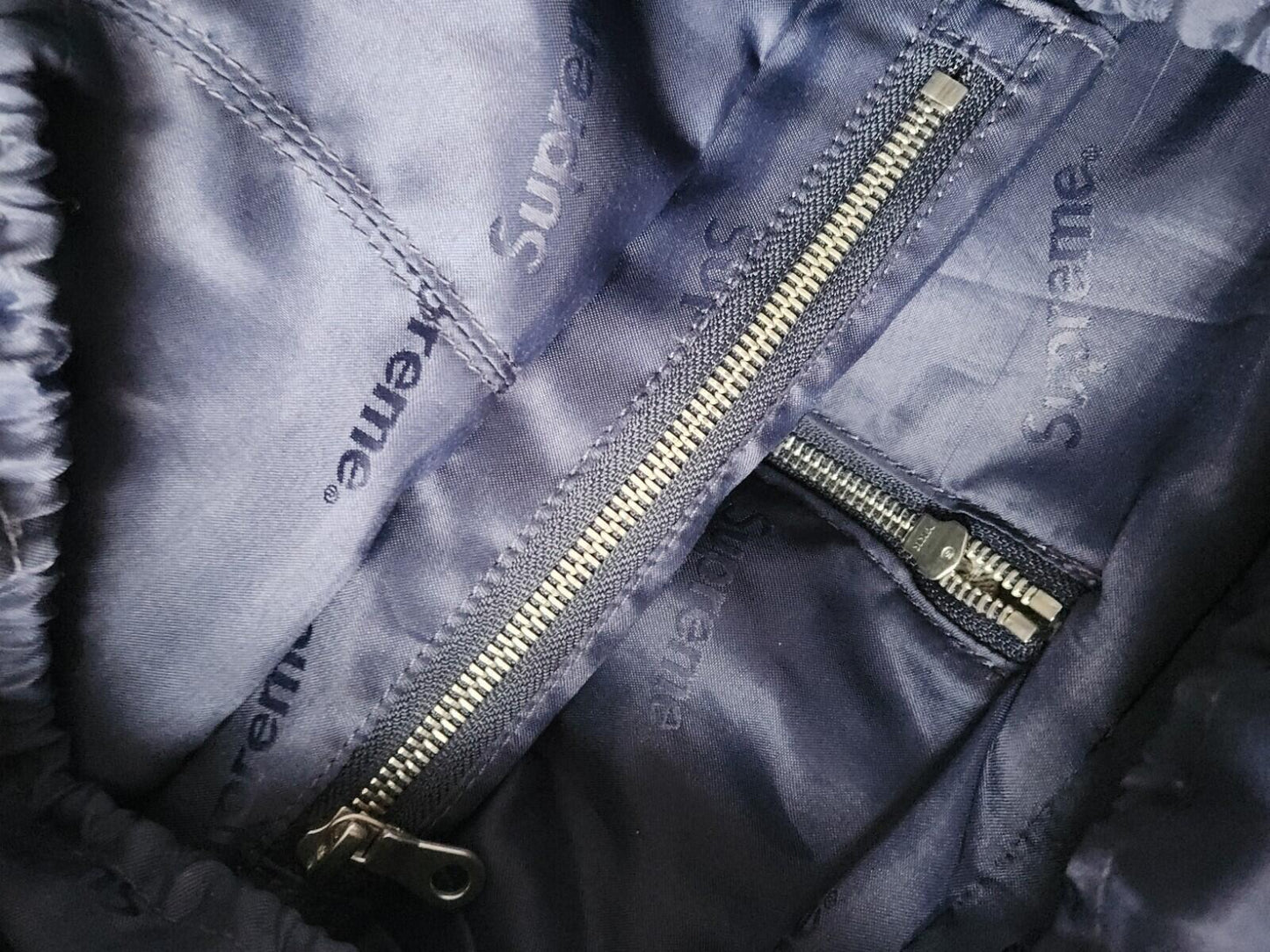 SS22 Supreme Fat Tip Jacquard Denim Backpack bag Blue