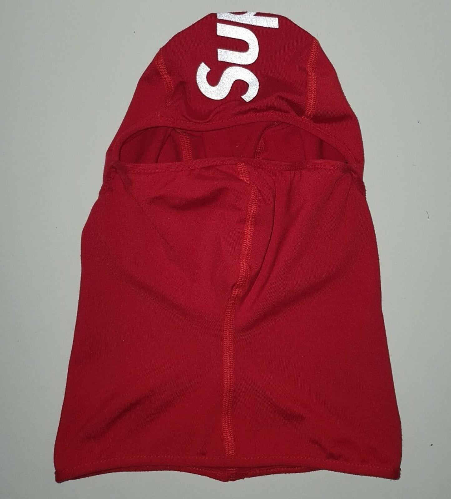 FW16 Supreme 3M Reflective Logo Balaclava red Accessory Red