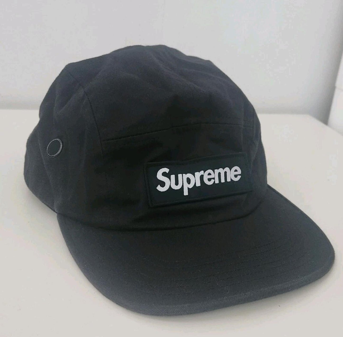 SS16 Supreme Tiger Camo Camp Cap Hat Black Military Box Logo Made In U.S.A