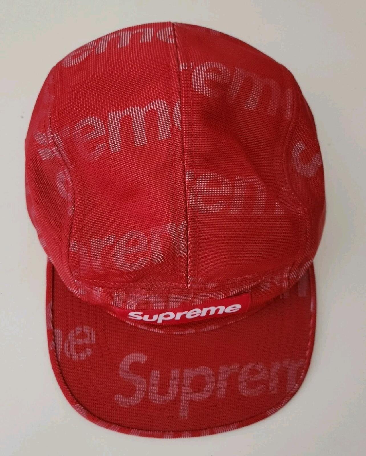 SS19 Supreme Lenticular Logo camp cap red nylon hat box logo