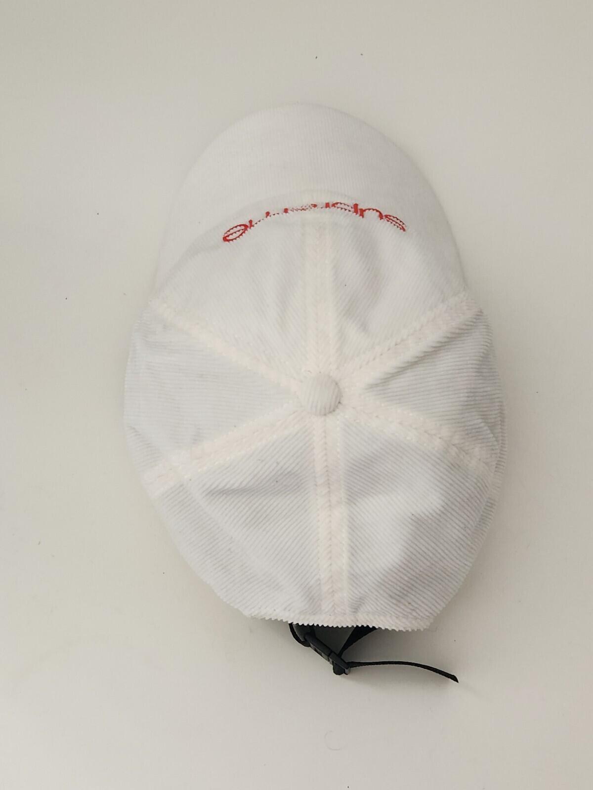 FW21 Supreme GORE-TEX Corduroy Classic Logo 6-panel Cap White Water Resistant