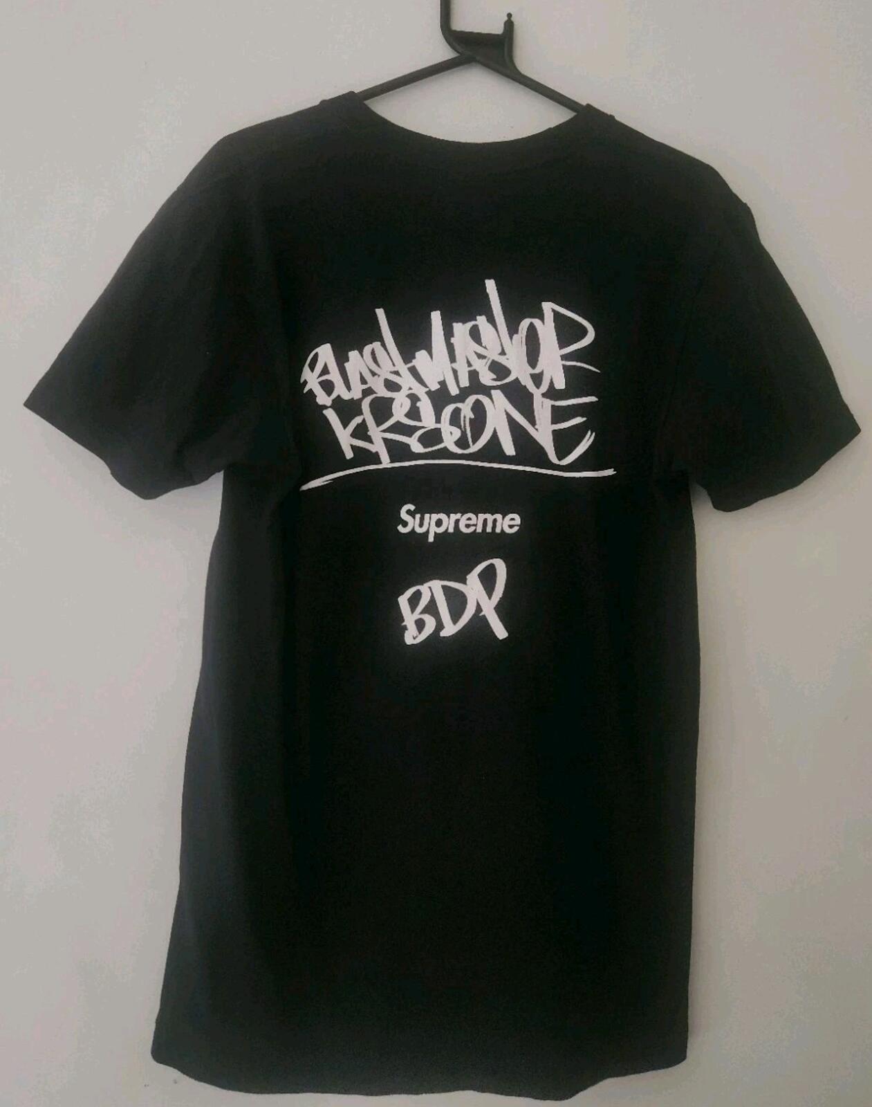 FW14 Supreme x KRS-One All Means tee black T-shirt size L Large box logo vintage