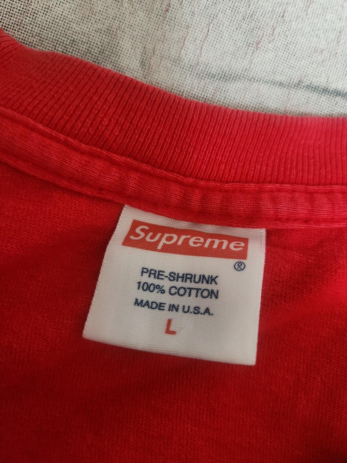 FW11 Supreme Shark L/S Tee size L large long sleeve red T-Shirt 2011 Vintage Top