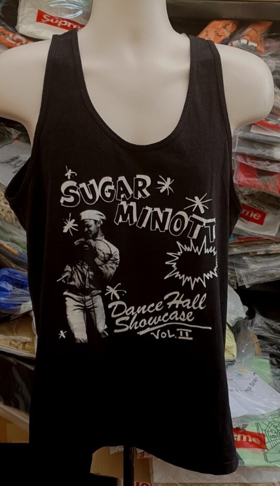 SS13 Supreme Wackies Sugar Minott ärmelloses Top schwarzes T-Shirt Box-Logo Vintage