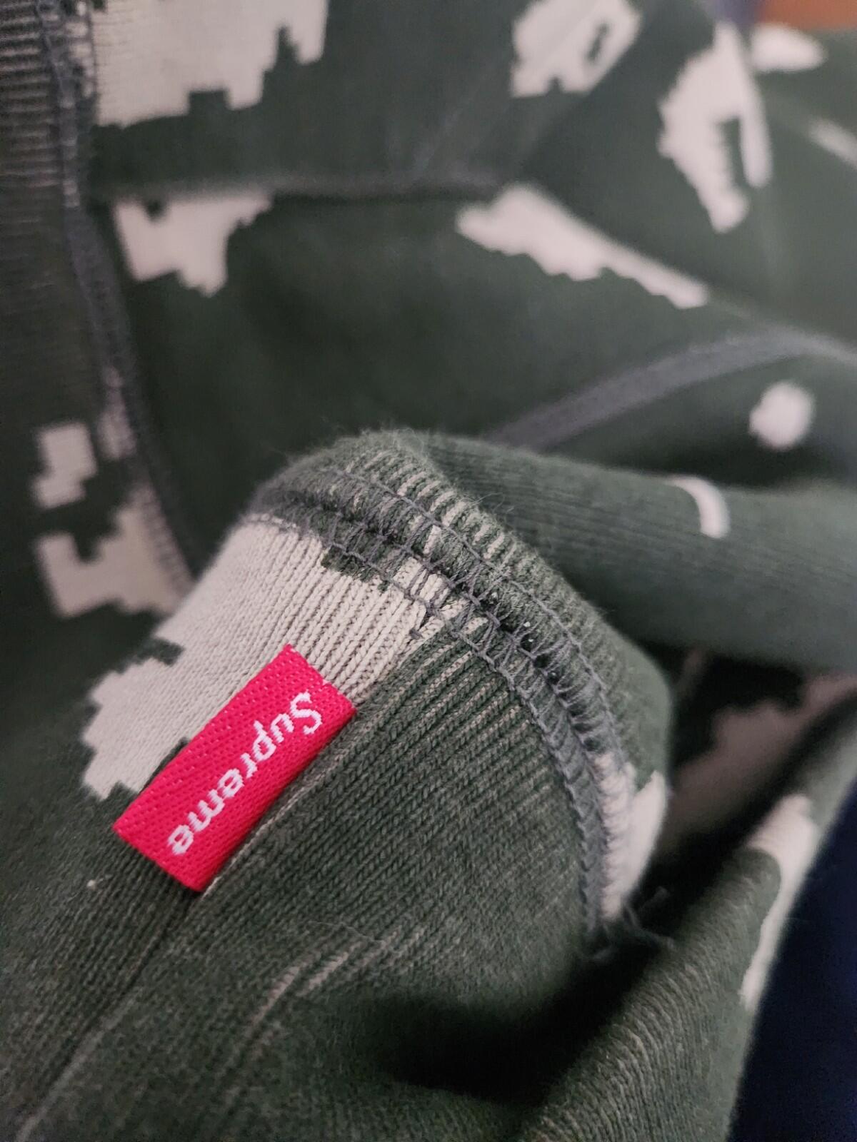 FW21 Supreme Box Logo Hooded Sweatshirt Olive Russian Camo Size L
