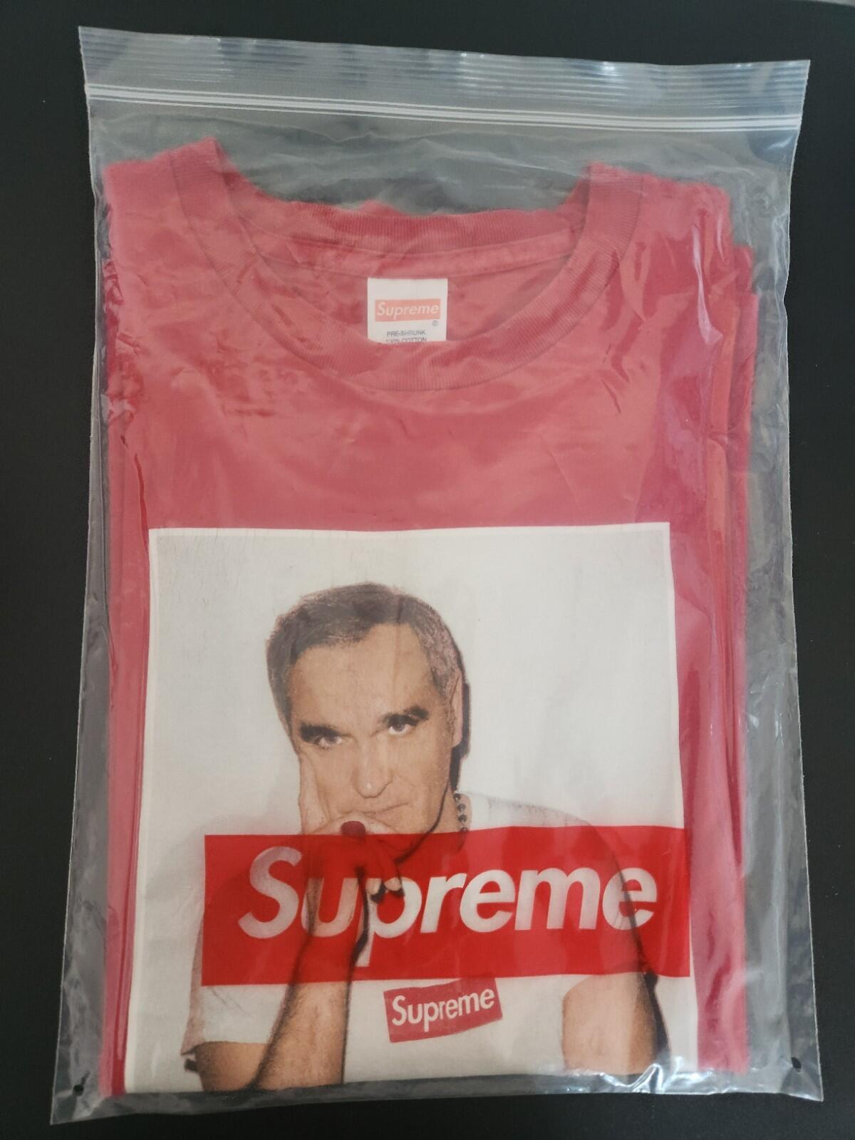SS16 Supreme x Morrissey Tee size L large red photo T-shirt Made In USA
