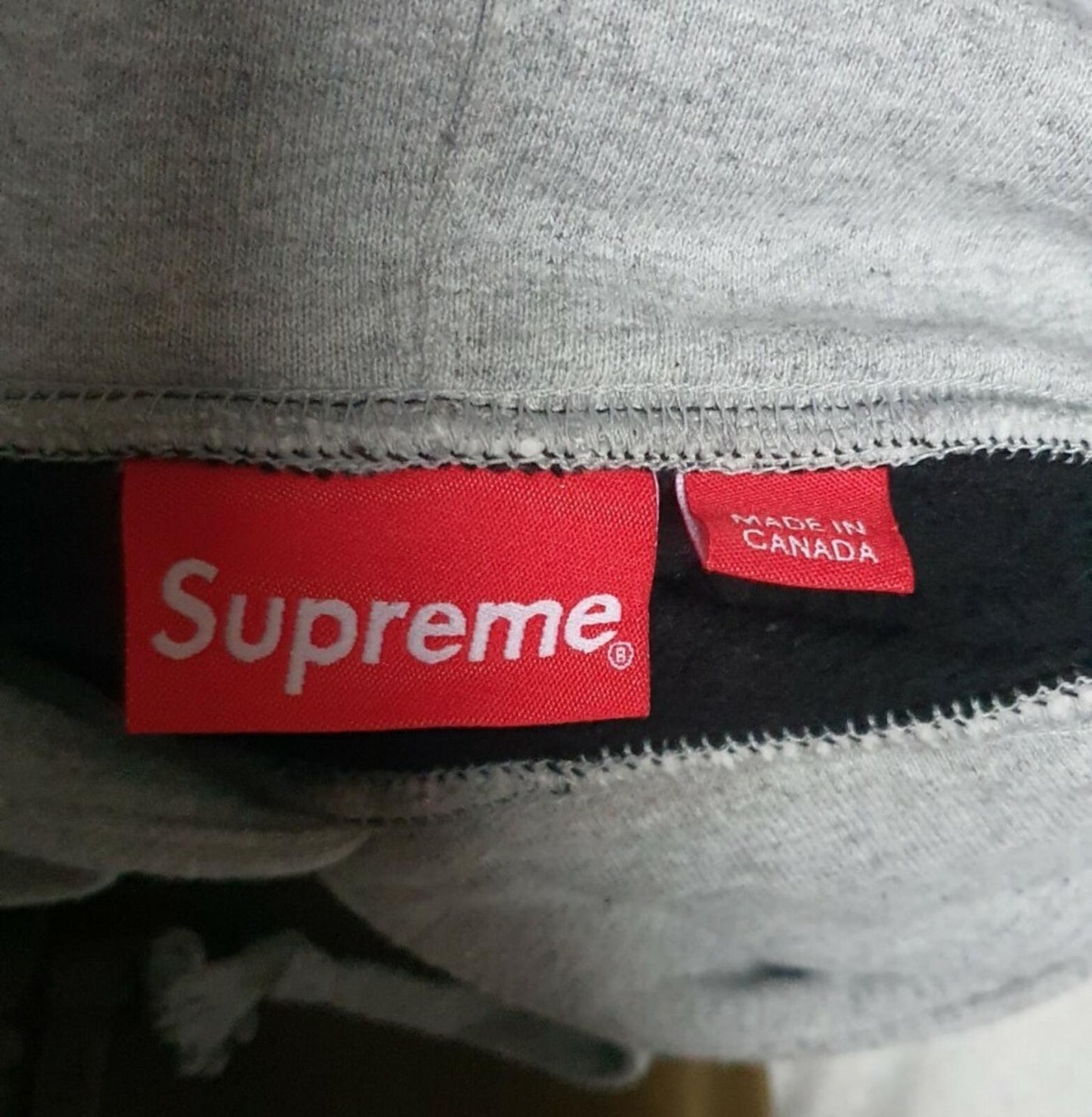 SS19 Supreme S Logo Colorblocked Kapuzenpullover Schwarz Größe M