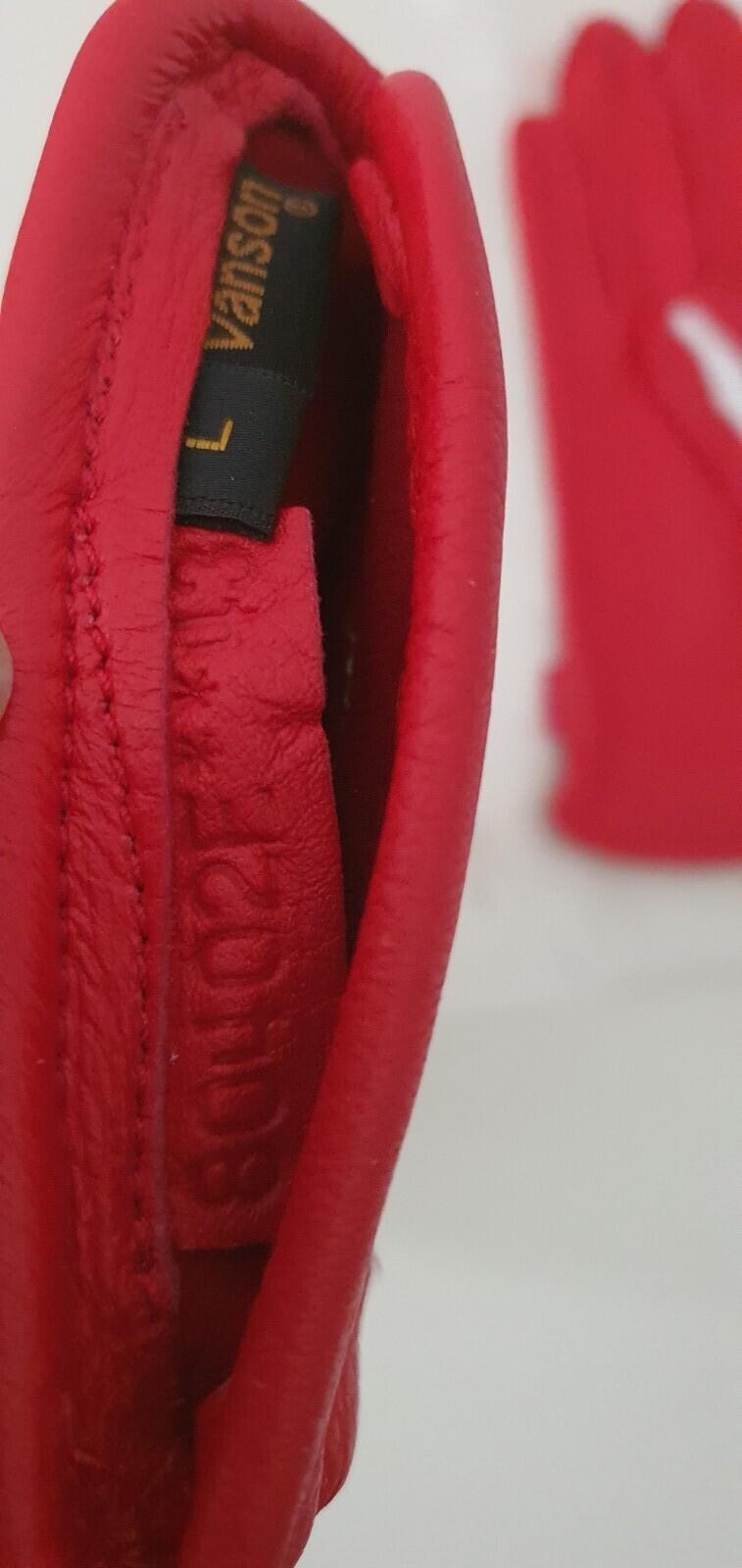 FW17 Supreme x Vanson Leather X-Ray gloves red size L large New