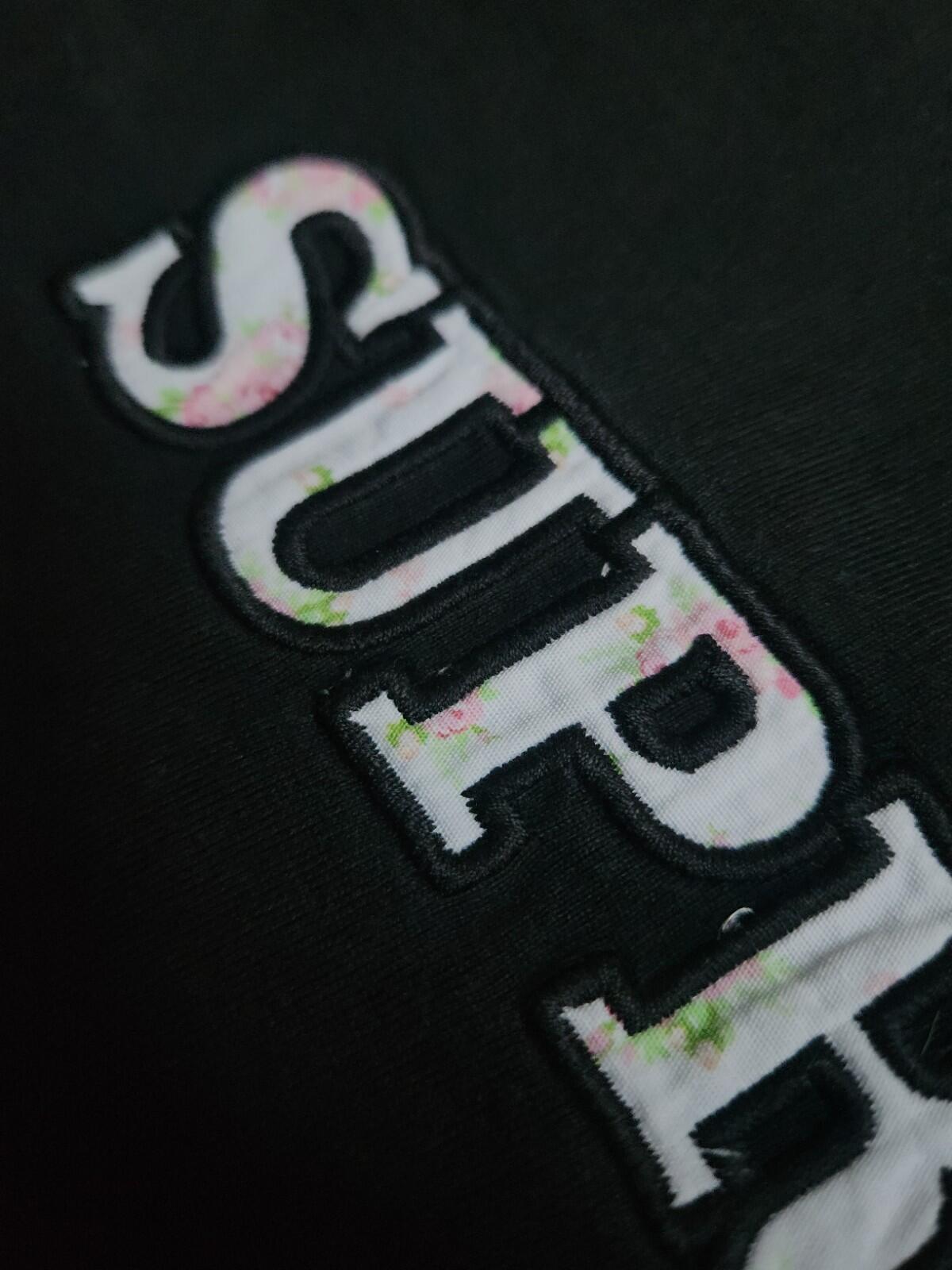 FW18 Supreme Floral Logo tee size M medium T-shirt black